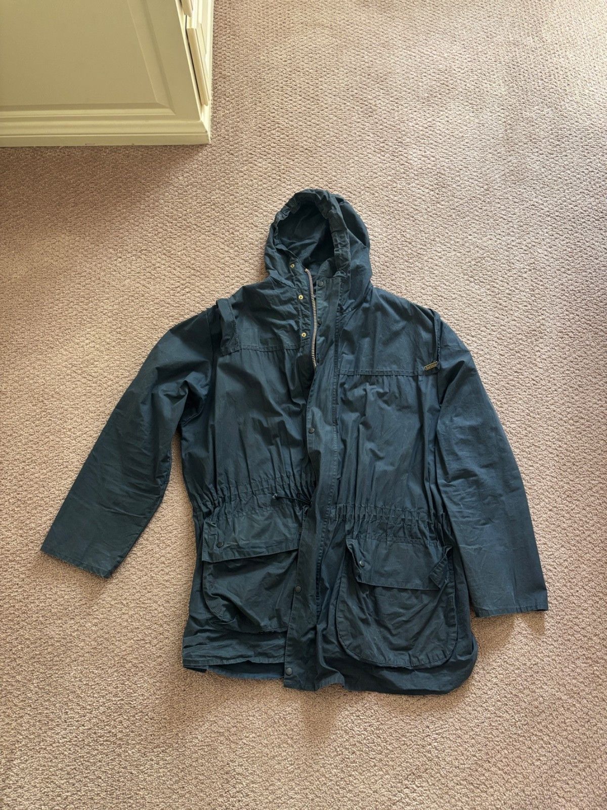 Barbour Vintage Durham Barbour Jacket A2 navy 1994 M42 Size US L / EU 52-54 / 3 - 1 Thumbnail