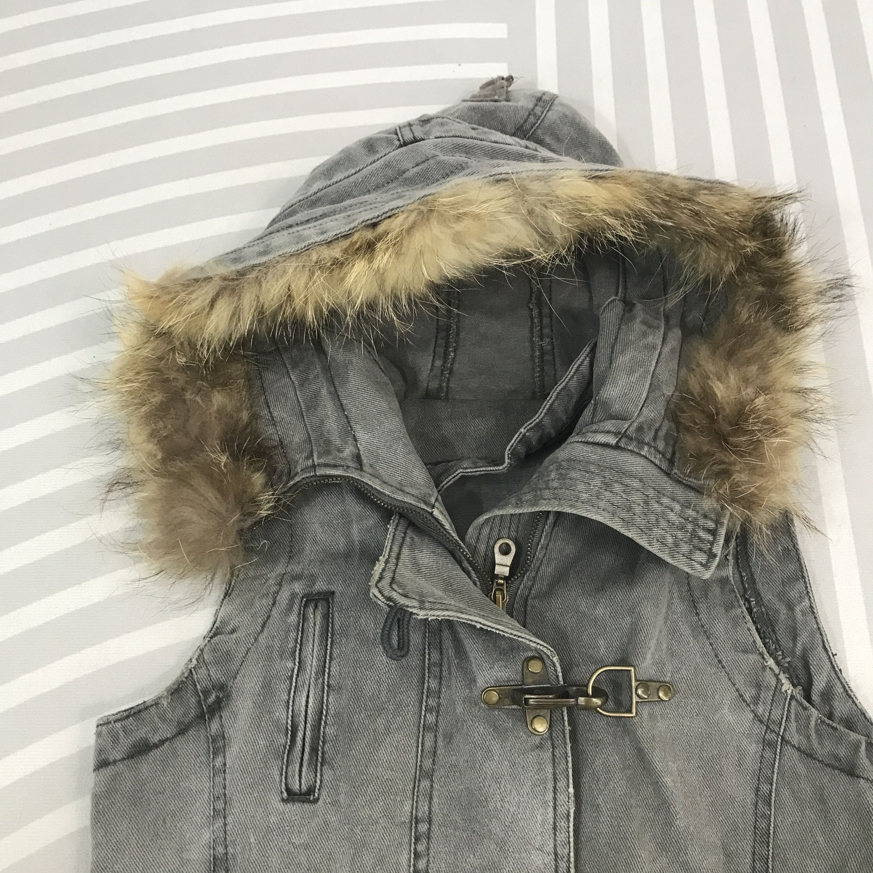 Japanese Brand × Vintage Vintage Sardynx Japan Punk vest fur hoodies Jacket Size US S / EU 44-46 / 1 - 5 Thumbnail