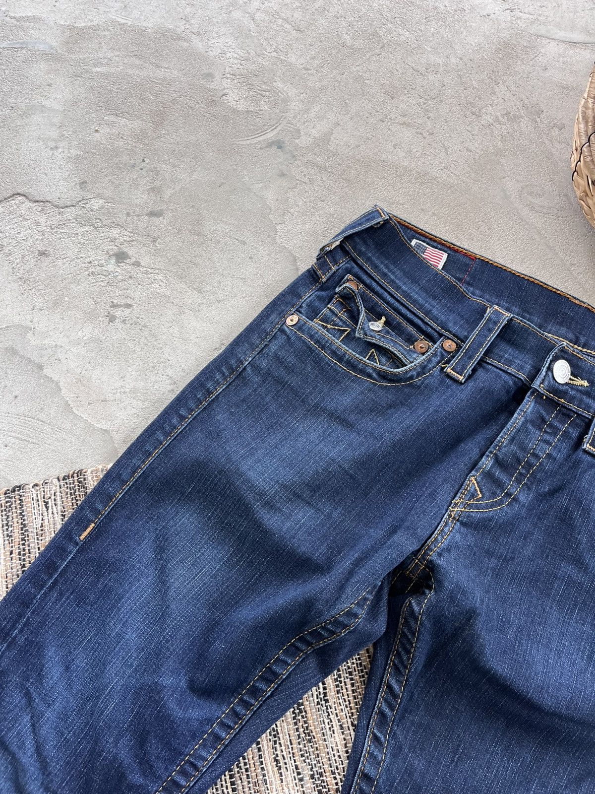 True Religion Vintage True Religion Zach Slim Blue Y2K Denim Jeans Rap sk8 Size US 30 / EU 46 - 7 Thumbnail