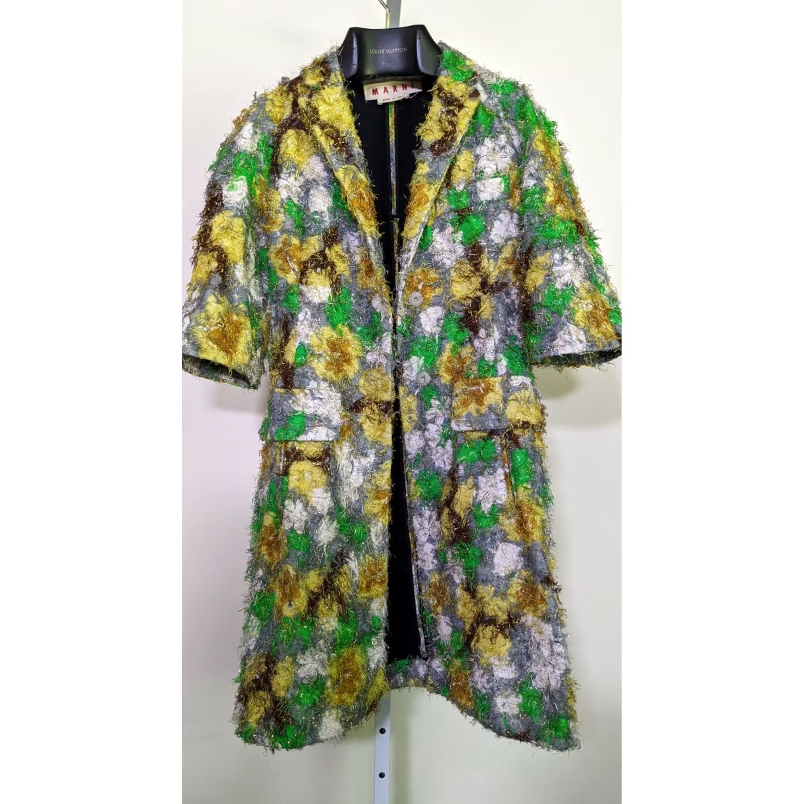 Marni Marni Floral Fuzzy Gold Chesterfield Jacket Multicolor 42 Italy Women Jacket Multicolor 42 Louis? Size M / US 6-8 / IT 42-44 - 3 Thumbnail