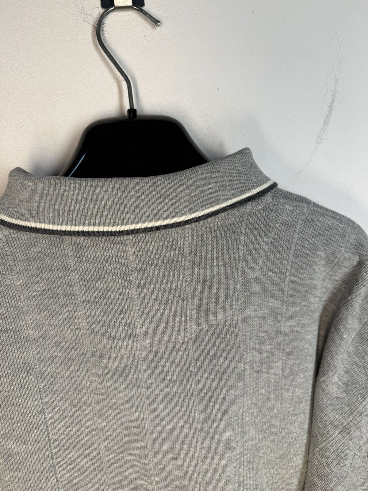 Yves Saint Laurent 90s YSL Sweatshirt 1/4 Quarter Zip Grey Vintage Sweater Size US L / EU 52-54 / 3 - 12 Thumbnail
