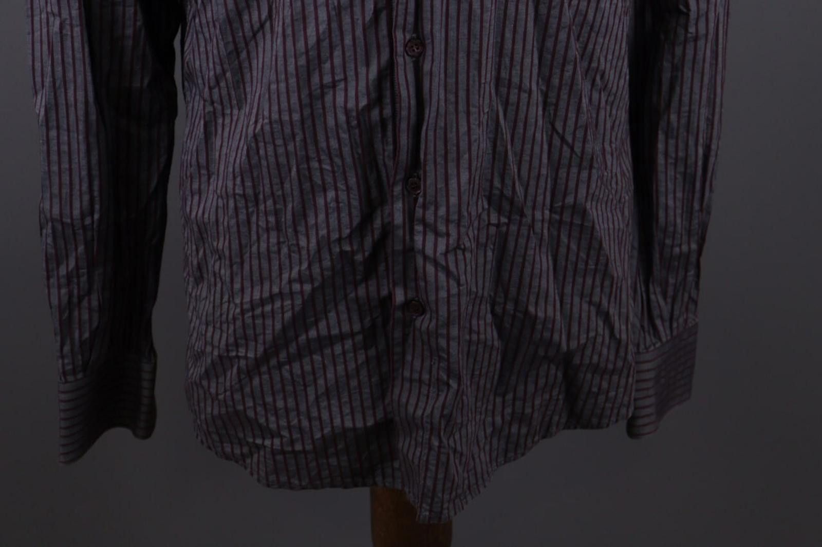 Ermenegildo Zegna Zegna City Gray Striped Button Down Shirt Size 43 / 17 Size US M / EU 48-50 / 2 - 3 Thumbnail