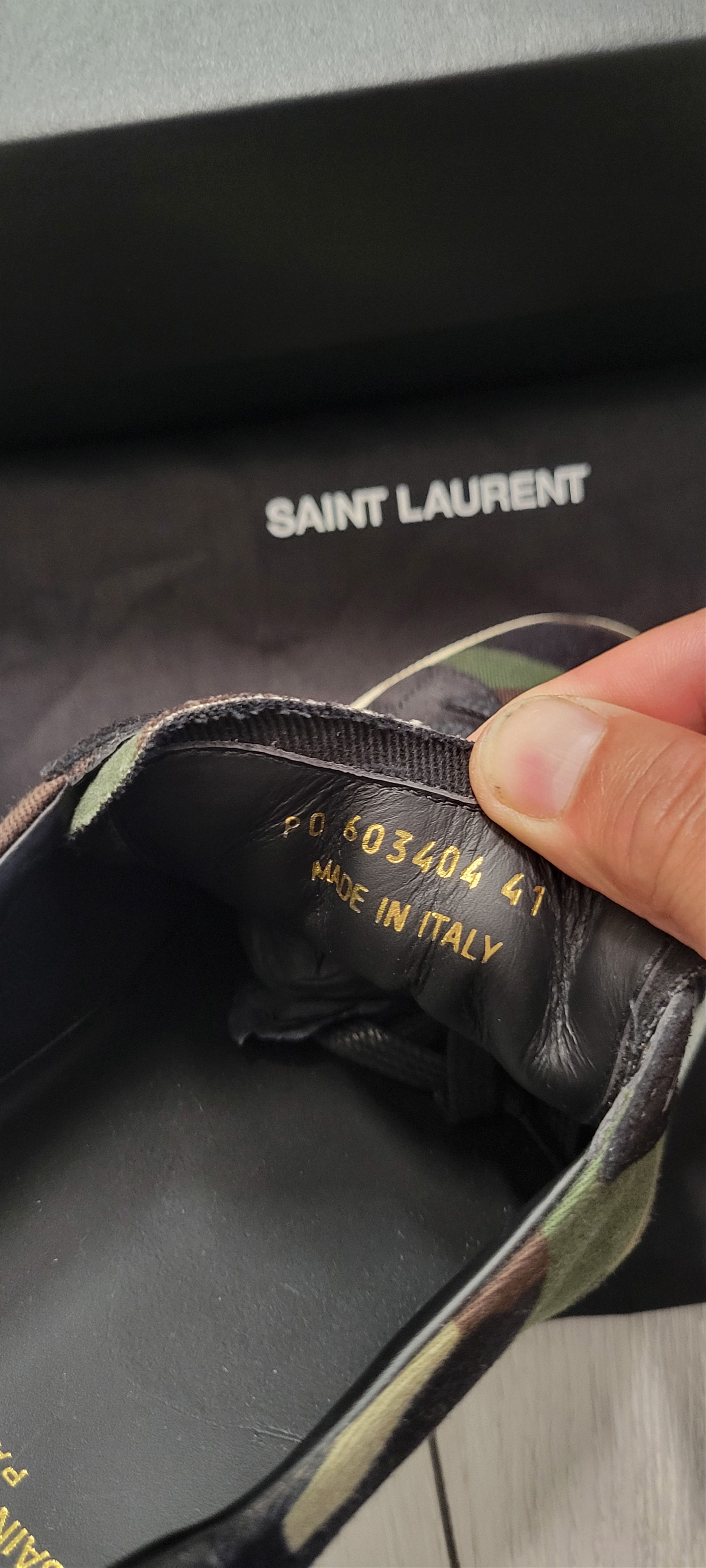 Saint Laurent Paris Canvas Camouflage Sneakers Size US 8.5 / EU 41-42 - 4 Thumbnail
