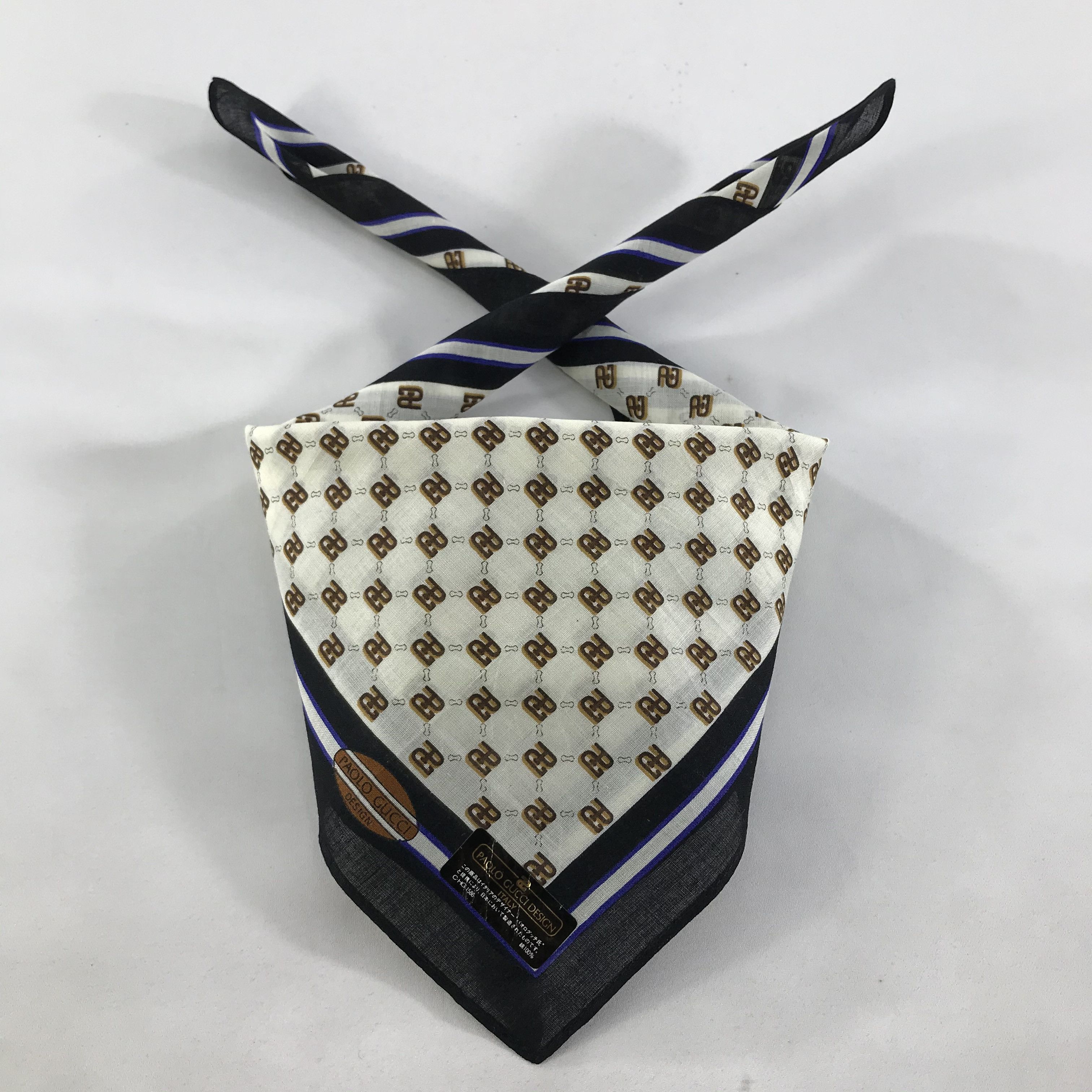 Paolo Gucci × Vintage Paolo Gucci Bandana / Handkerchief / Neckerchief - S1511 Size ONE SIZE - 3 Thumbnail