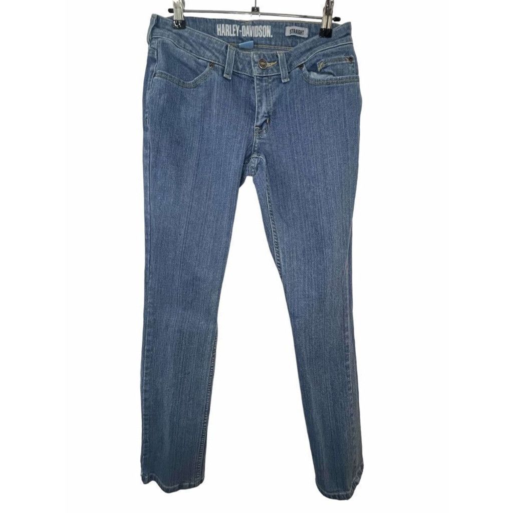 Harley Davidson Harley Davidson Straight Leg Midrise Medium Wash Denim Jeans Size 26" / US 2 / IT 38 - 1 Thumbnail