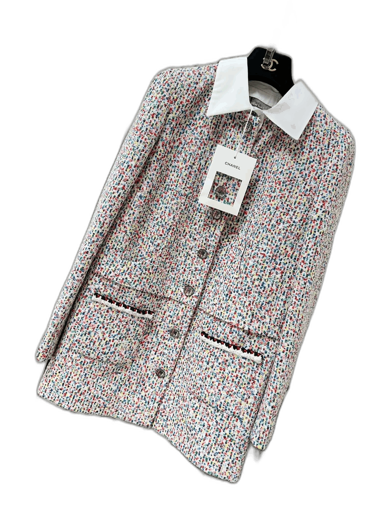 Chanel Chanel Colorful Tweed Two-Piece Shirt Jacket Size S / US 4 / IT 40 - 1 Thumbnail