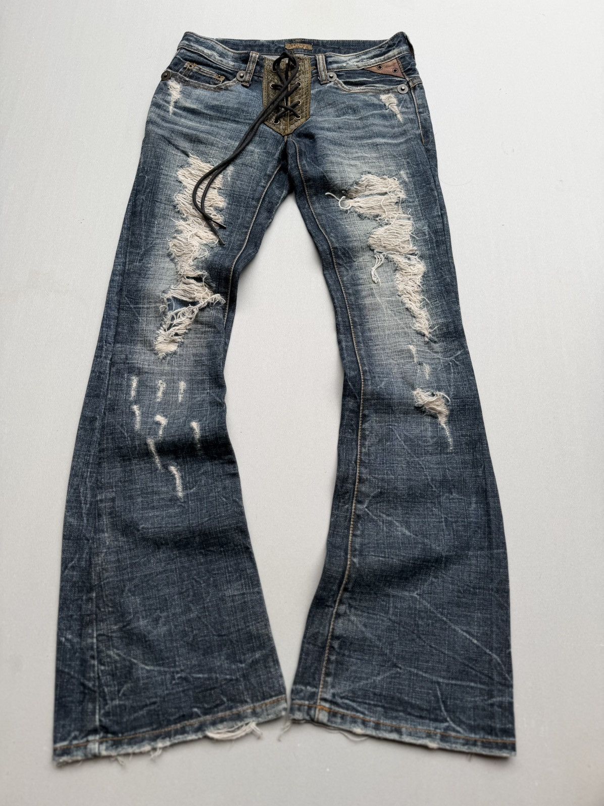 Japanese Brand Detroit lace up flare jeans Size US 26 / EU 42 - 1 Thumbnail