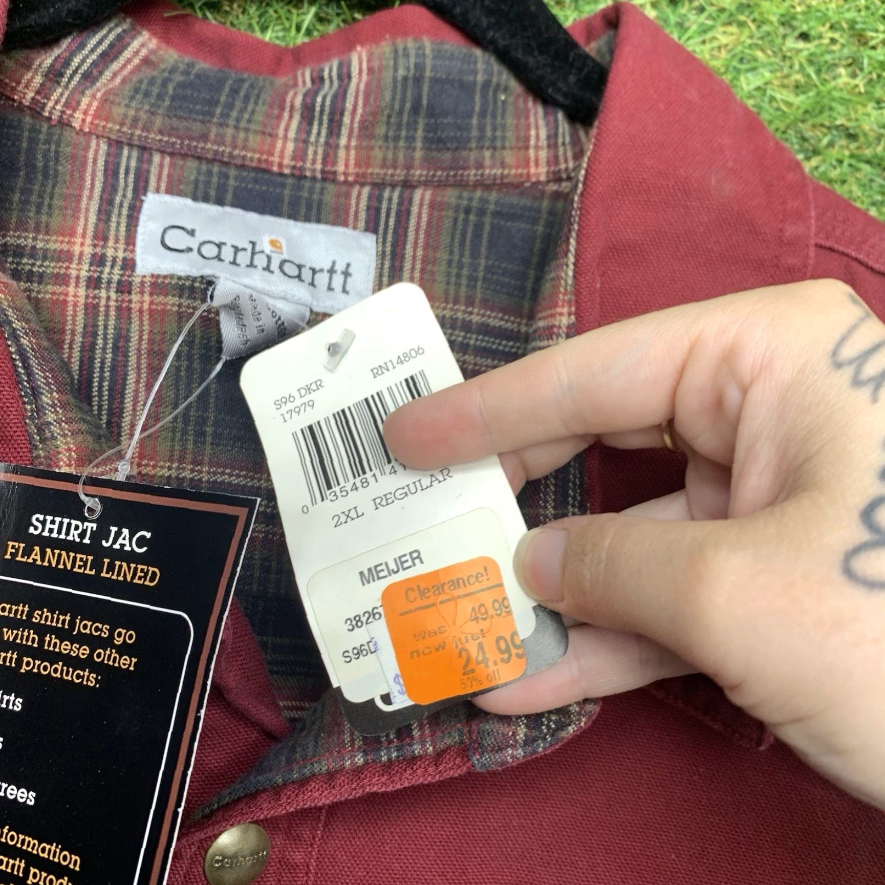 Carhartt VINTAGE Carhartt Jacket Mens 2XL Plaid Fleece Lined Snap Button Shacket Work NWT Size US XXL / EU 58 / 5 - 4 Thumbnail