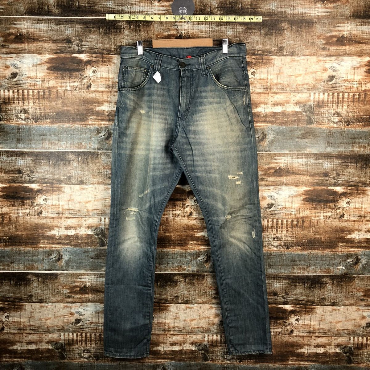 Uniqlo DL Uniqlo Jeans Dark Blue Distressed Denim Pants #C159 Size US 32 / EU 48 - 1 Thumbnail