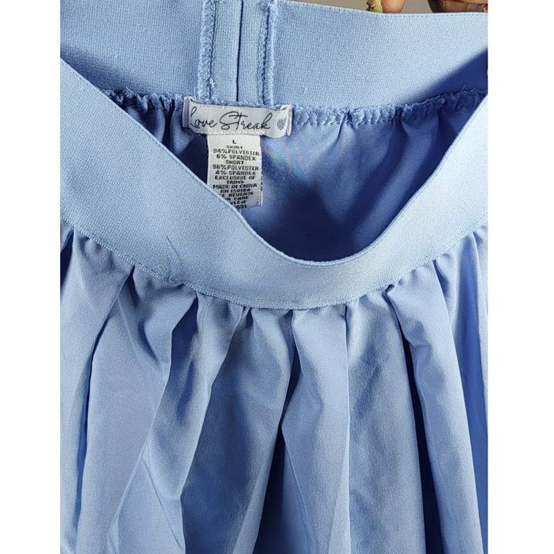 Other Love Streak Blue Pleated Skirt Built-In Shorts Size Large Size 30" / US 8 / IT 44 - 5 Thumbnail