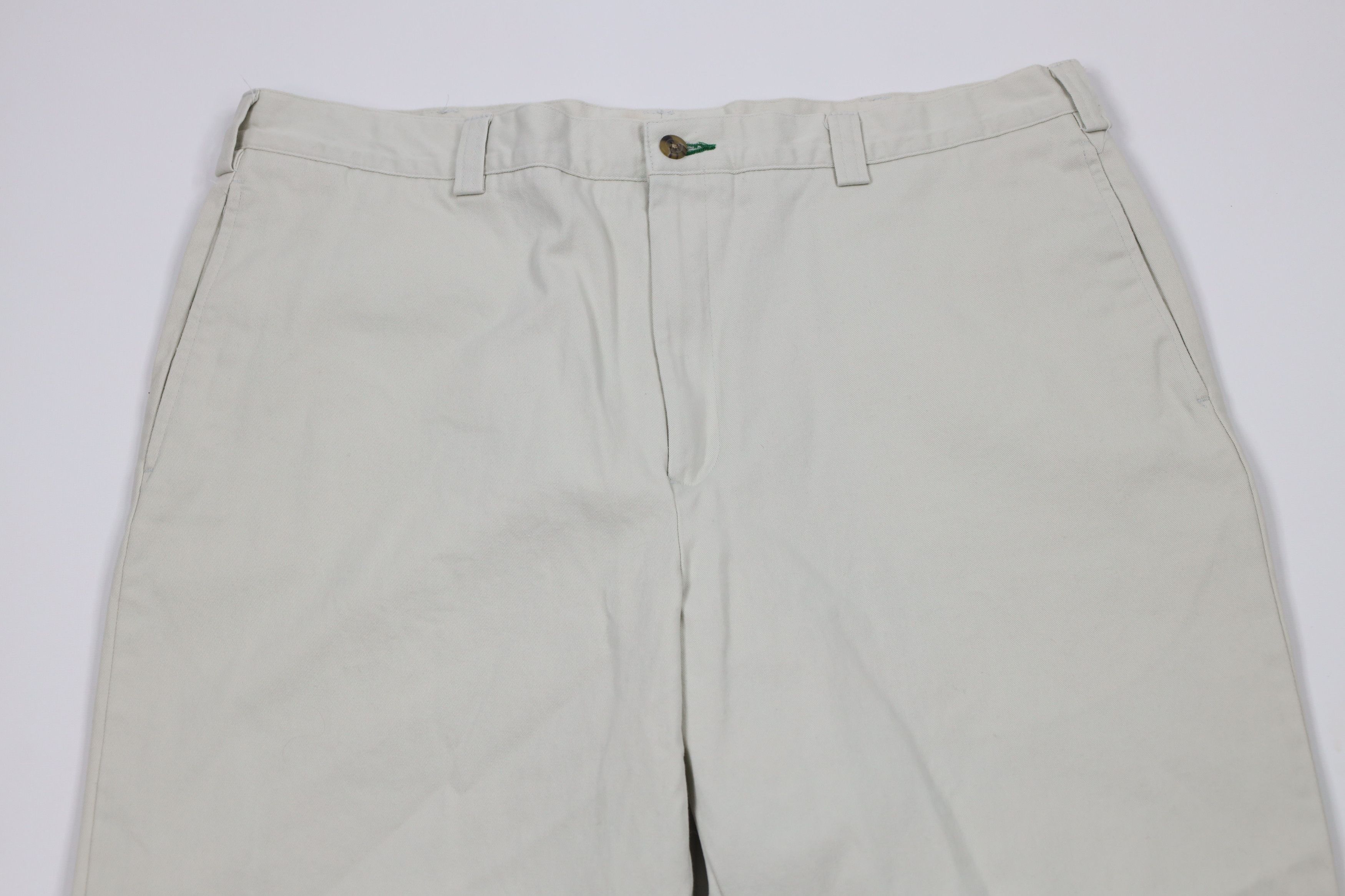 Tommy Hilfiger × Vintage Vintage 90s Tommy Hilfiger Wide Leg Chino Pants Stone Beige Size US 38 / EU 54 - 2 Thumbnail