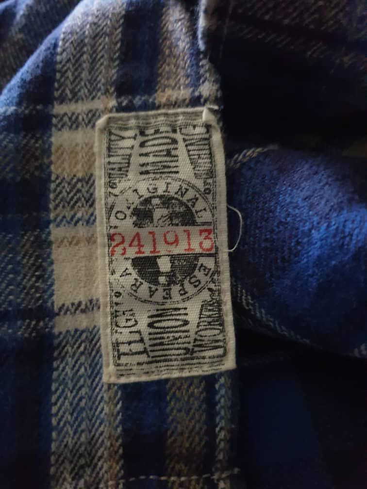 Japanese Brand Espeara checkered blue Japanese style chambray flannel Size US M / EU 48-50 / 2 - 3 Thumbnail