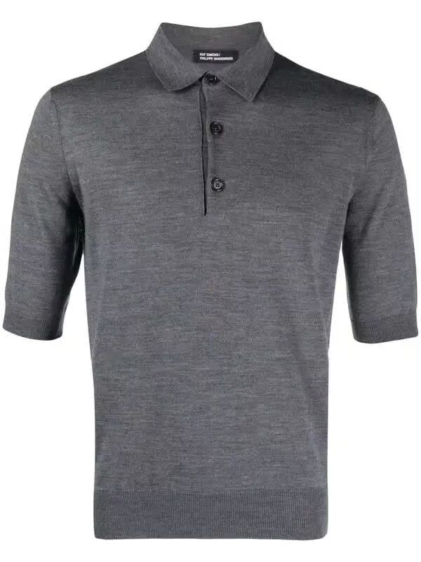 Raf Simons o1y0325 Polo Shirt in Grey Size US L / EU 52-54 / 3 - 1 Thumbnail