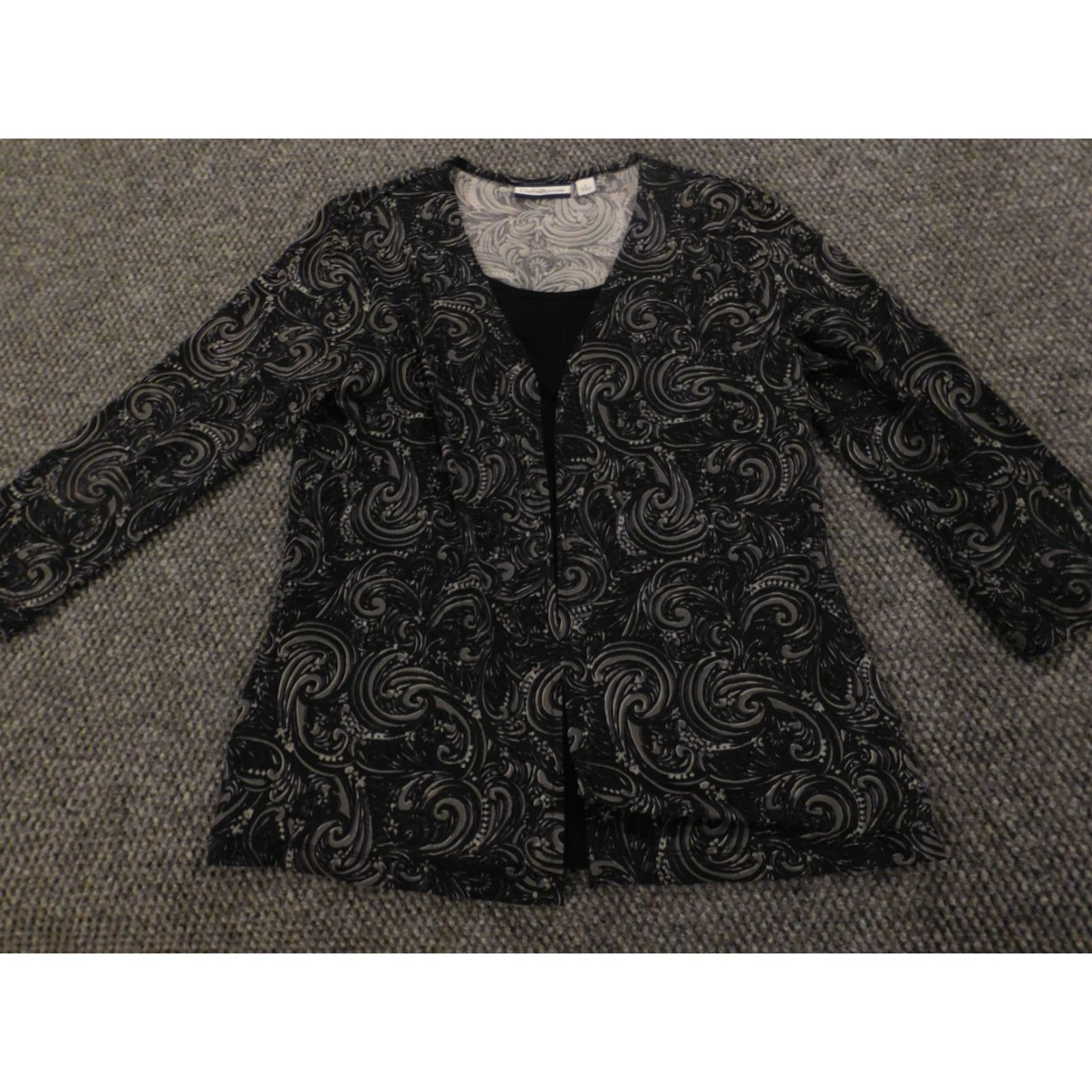 Croft & Barrow Croft & Barrow Blouse Shirt Womens Small Black Crew Neck Pullover Stretch Regular Polyester Spandex Rayon Casual Size S / US 4 / IT 40 - 2 Thumbnail