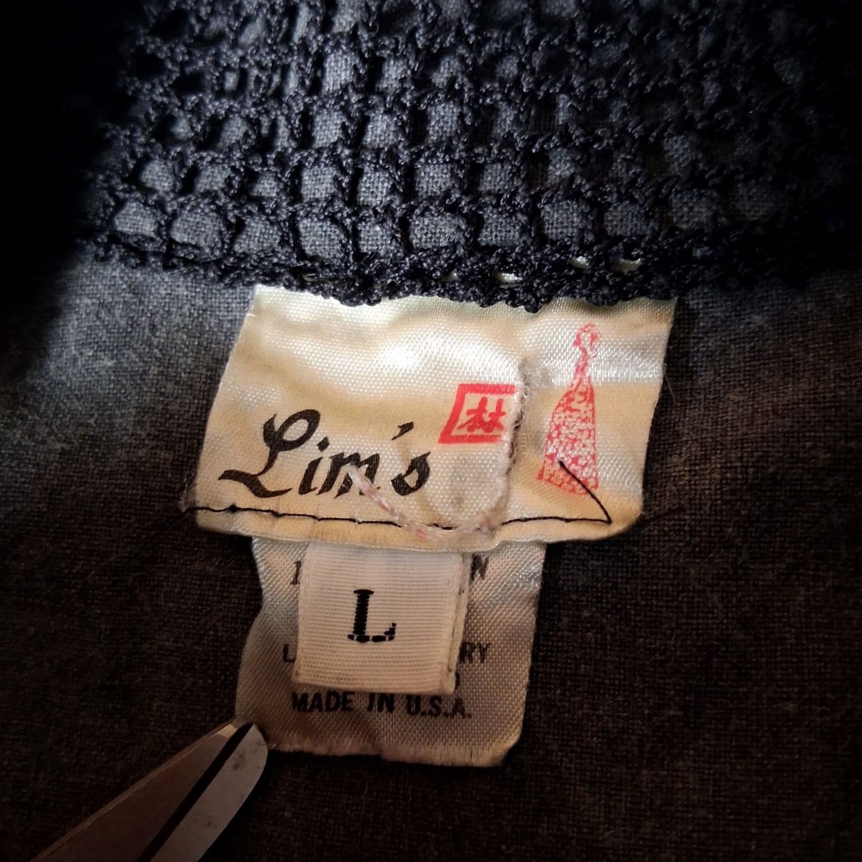 Vintage VINTAGE LIM'S Jacket Womens Short Faded Gray Crochet Beaded Crane Bird 90s Statement Piece 1980s 1990s USA Made Size L / US 10 / IT 46 - 4 Thumbnail