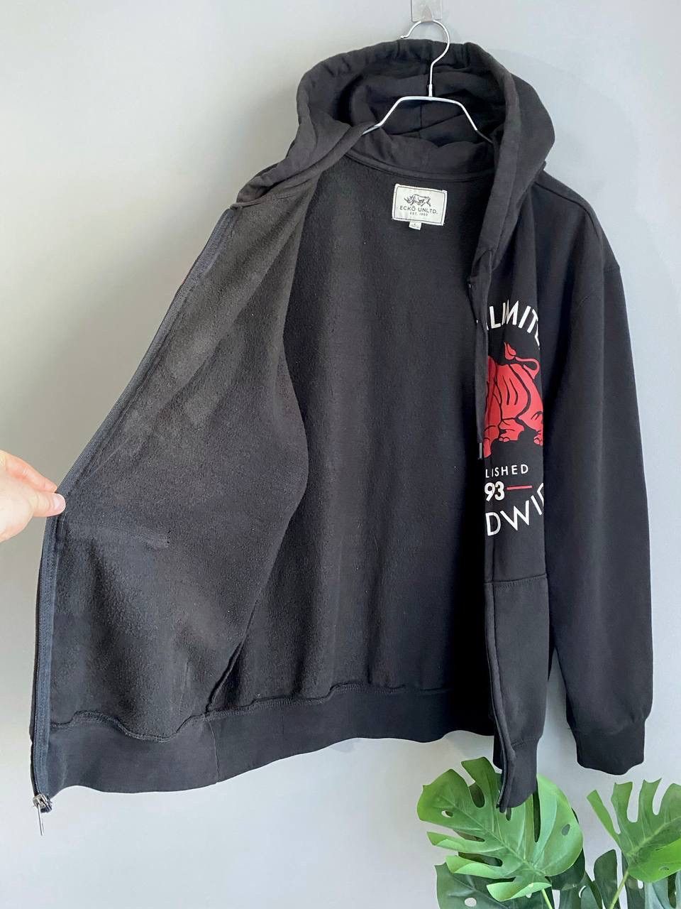 Ecko Unltd. Ecko Unlimited Worldwide Y2K Full Zip Black Hoodie, Size L Size US L / EU 52-54 / 3 - 8 Thumbnail