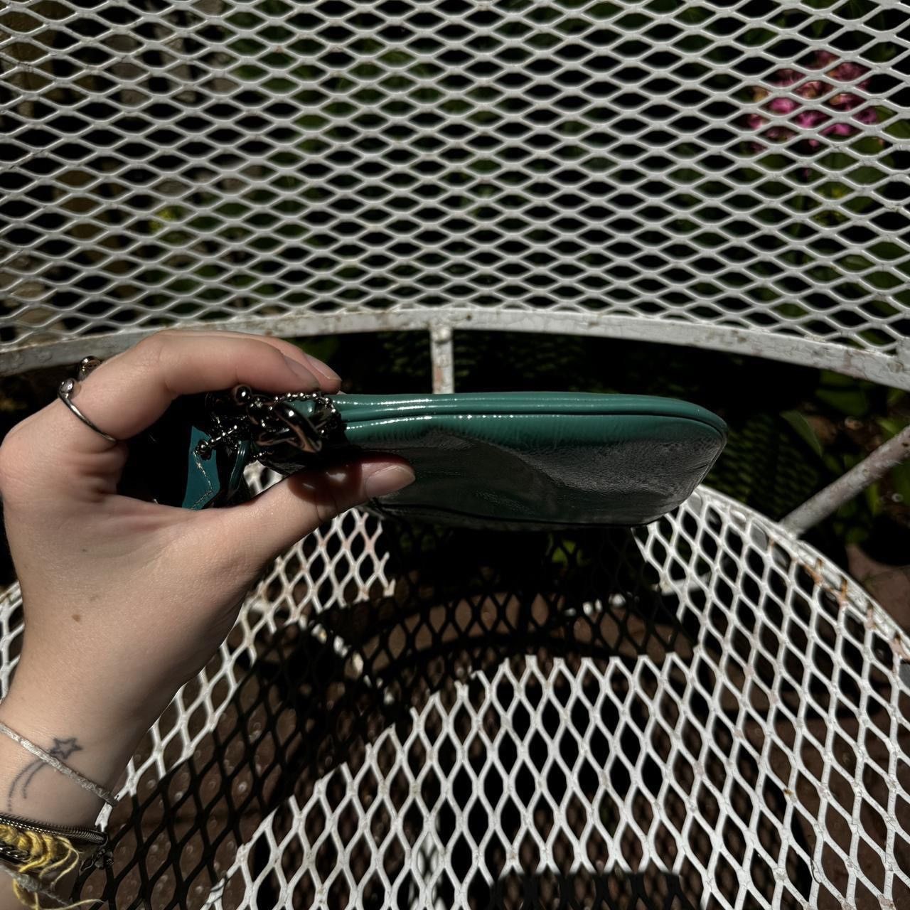 Coach Large Green Coach Patent Leather Wristlet Size ONE SIZE - 4 Thumbnail