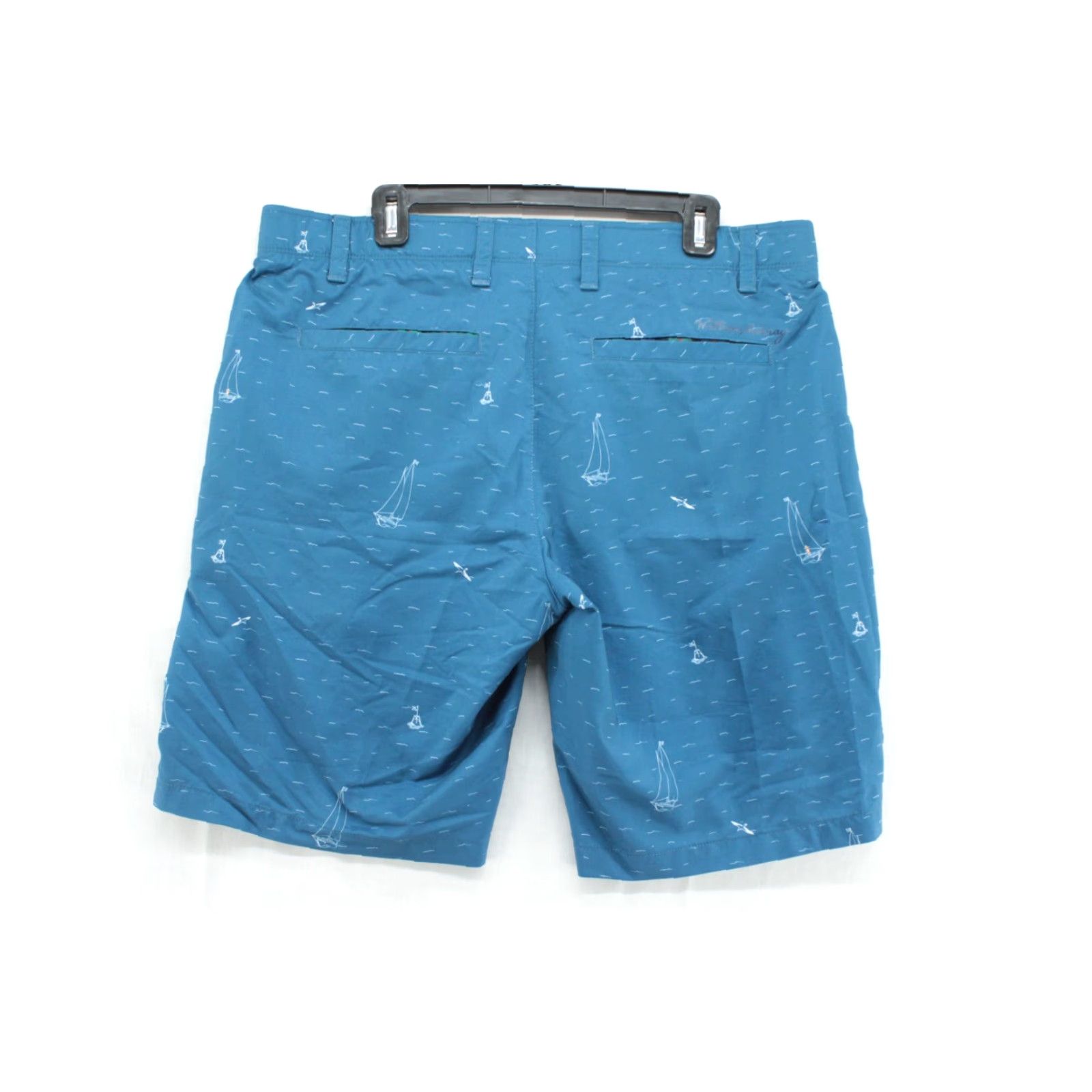 Vintage VINTAGE William Murray Shorts Men 38 Blue Sailboat Print Premium Breathable Preppy Chino 5-Pocket Regular Inseam 10.5in Mens Size US 38 / EU 54 - 3 Thumbnail