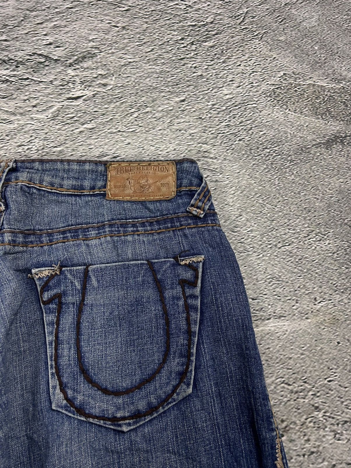 True Religion True Religion jeans vintage flared bootcut brown stitching Size US 29 - 2 Thumbnail