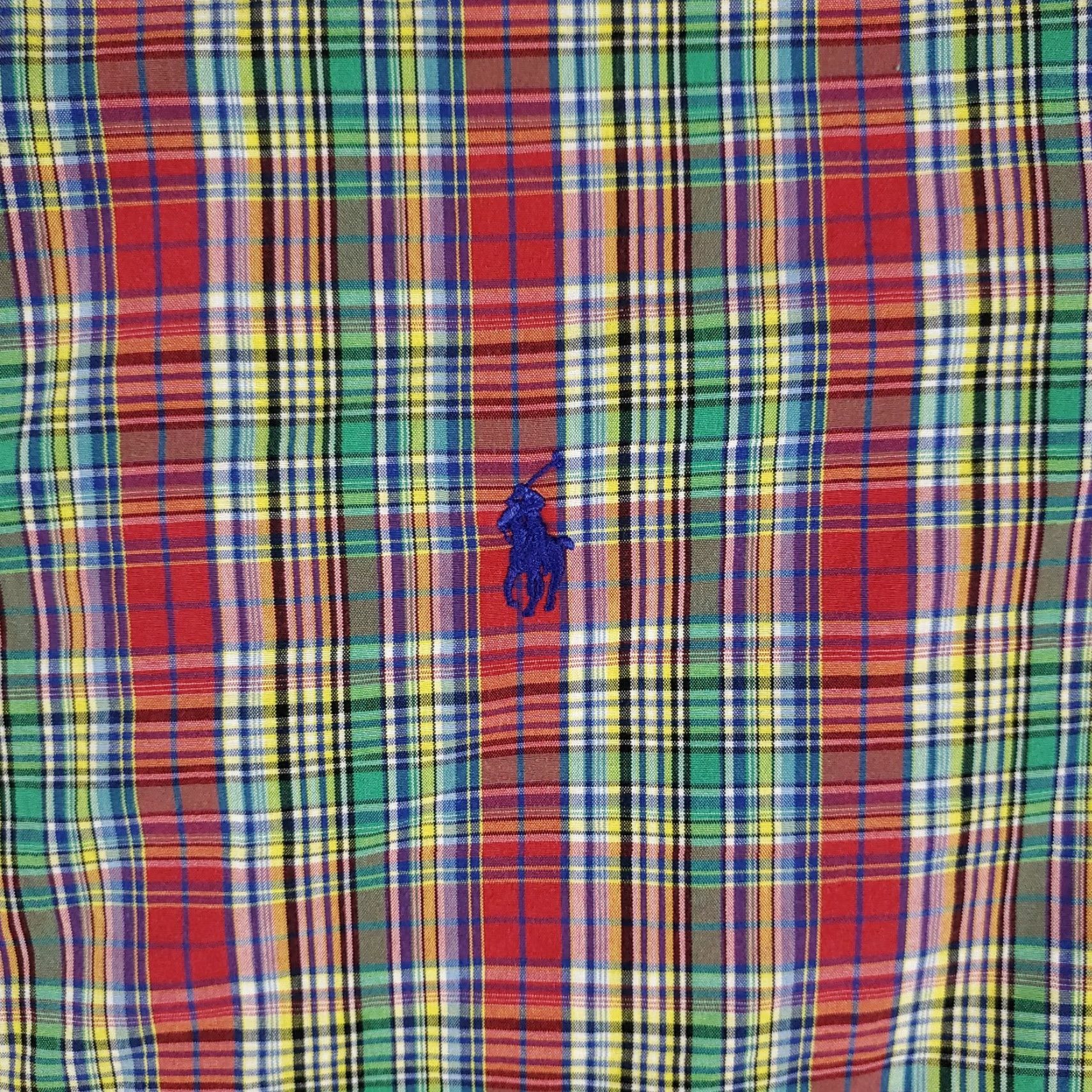 Ralph Lauren Ralph Lauren Dress Shirt Mens Size 17 Red Plaid Button-Up Long Sleeve Classic Size 46R - 2 Thumbnail