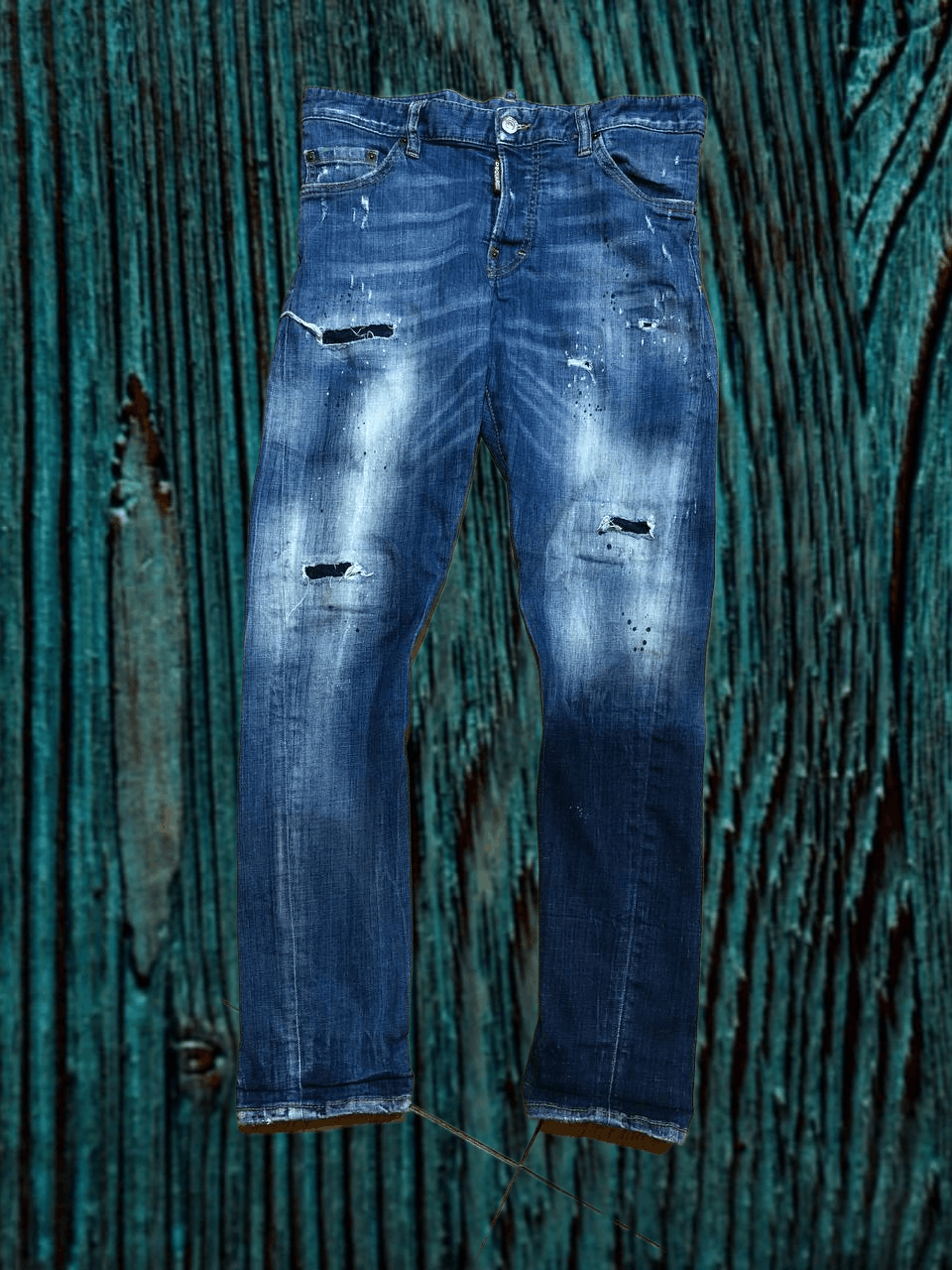 Dsquared2 DSQUARED2 SKINNY DAN Jeans Wash Denim Distressed Button Fly Size US 32 / EU 48 - 1 Thumbnail