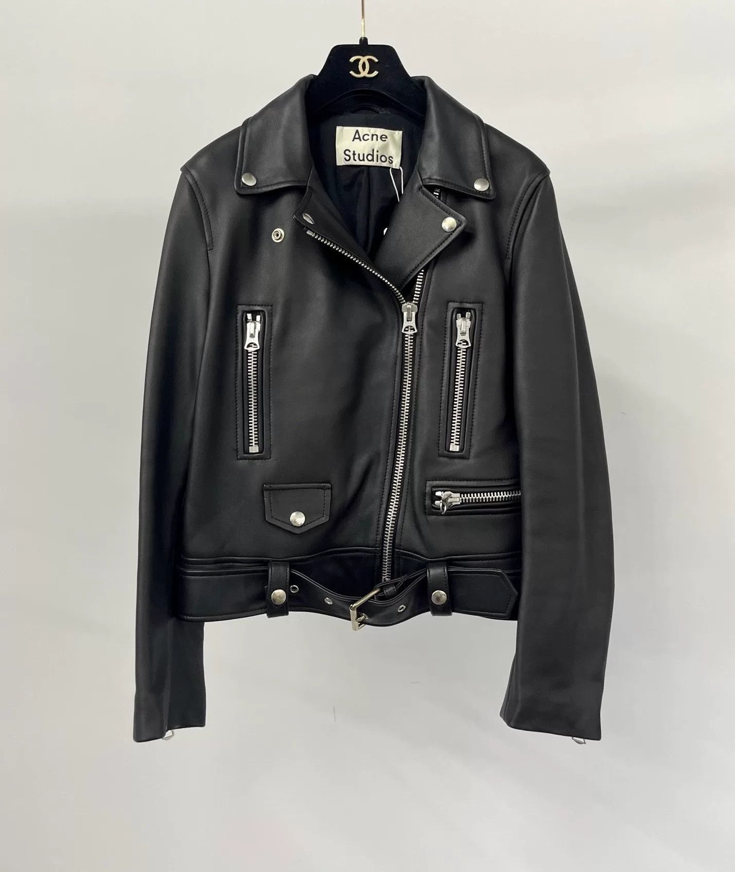 Acne Studios Acne Studios Classic Black Leather Jacket Size XS / US 0-2 / IT 36-38 - 1 Thumbnail