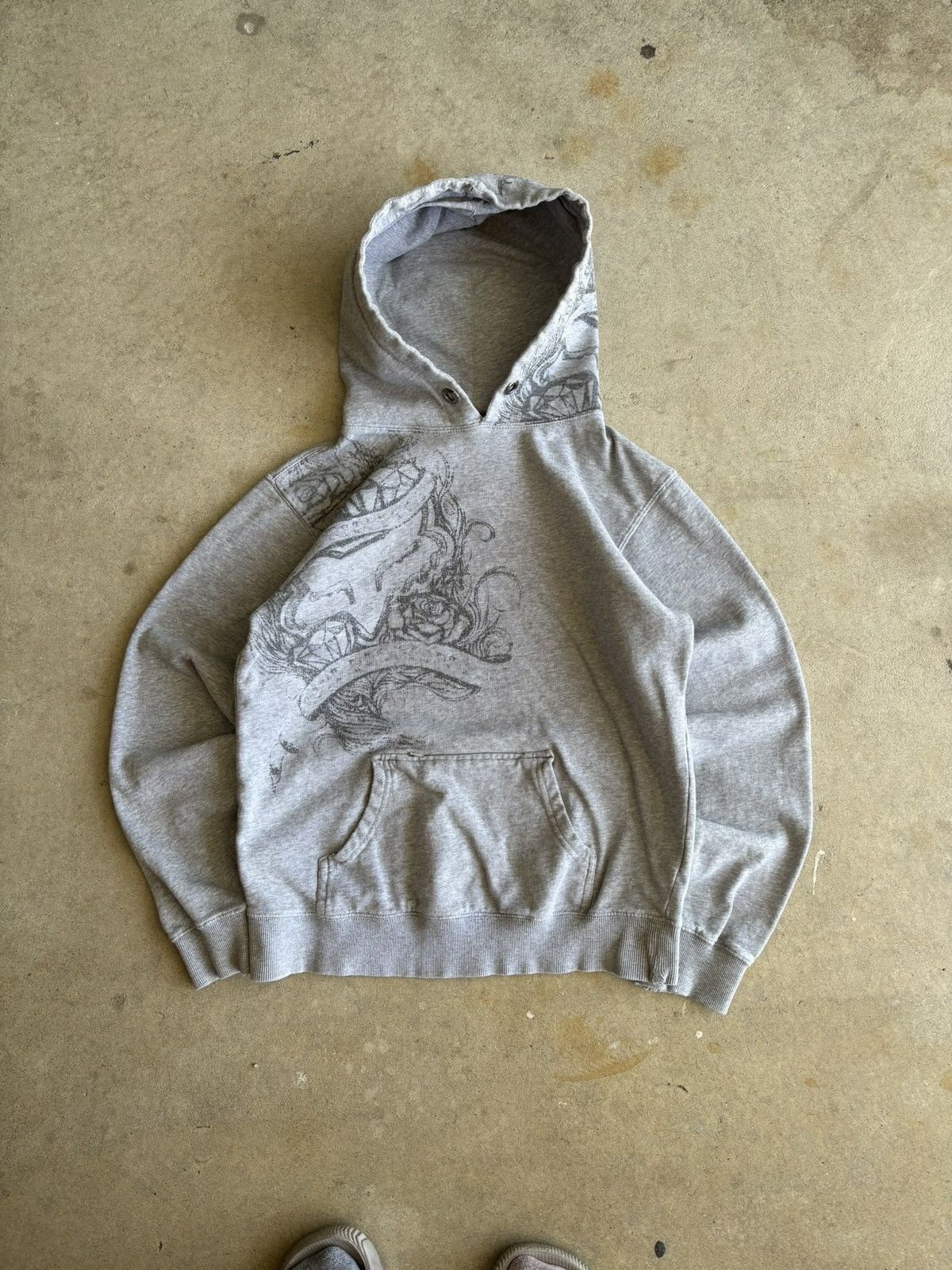 Fox Racing Vintage Y2K Fox Racing Subtle Logo Heather Grey Hoodie Size US S / EU 44-46 / 1 - 1 Thumbnail