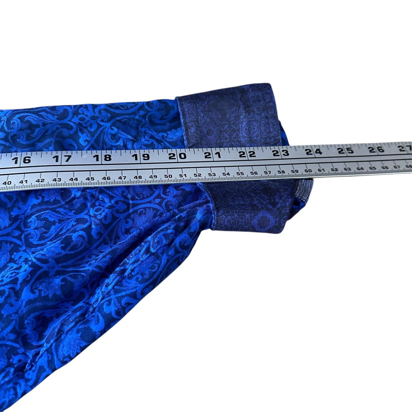 Robert Graham Robert Graham Shirt Men's 3XL XXXL Blue Damask Flip Cuff Size US XXL / EU 58 / 5 - 11 Thumbnail