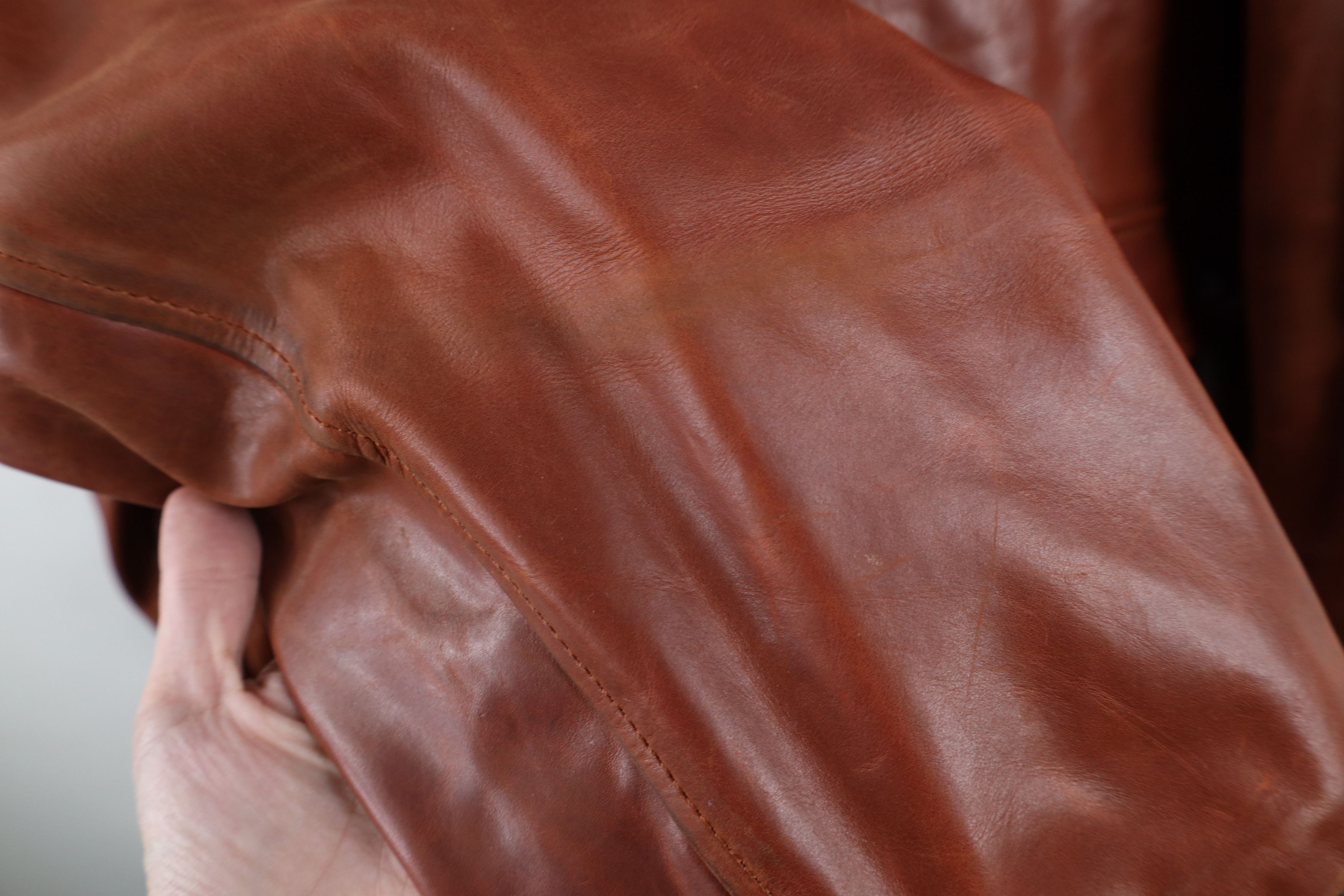 Vintage Inland Leather Leather A2 Bomber Flight Jacket Brown Size US XXL / EU 58 / 5 - 8 Thumbnail