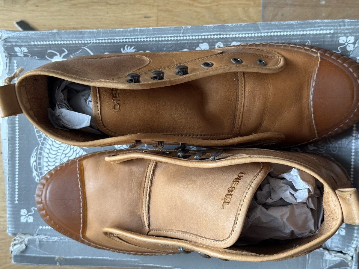 Diesel DIESEL DRAAGS94 LEATHER SNEAKERS MADE IN SPAIN Size US 10 / EU 43 - 3 Thumbnail