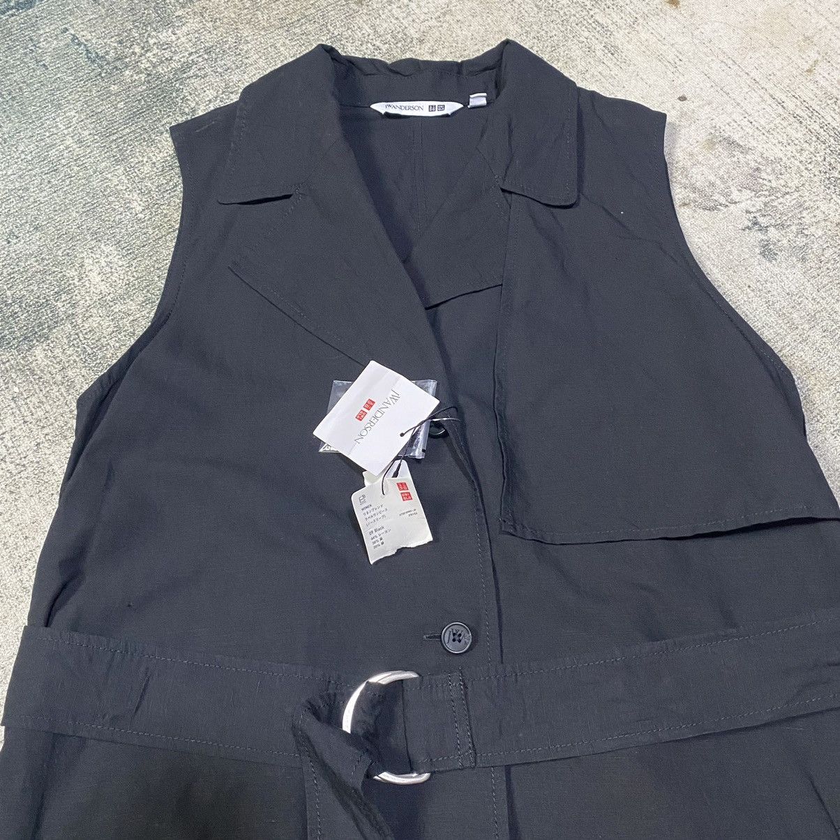 JW Anderson × Japanese Brand × Uniqlo J.W.Anderson Linen-Blend Belted Sleeveless Lapel Dress Size L / US 10 / IT 46 - 7 Thumbnail