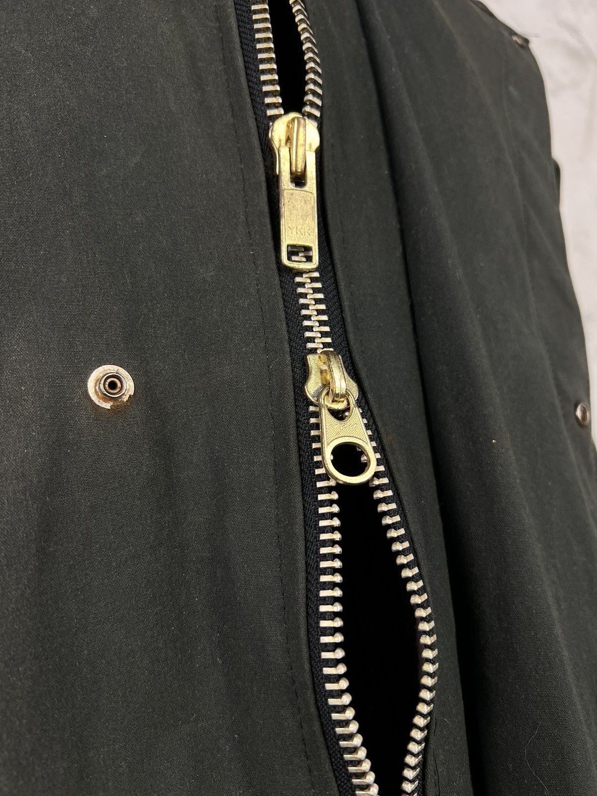 Vintage Waxed Oilskin Long Coat Outdoor Country Bushman Duster L-XL Size US L / EU 52-54 / 3 - 10 Thumbnail