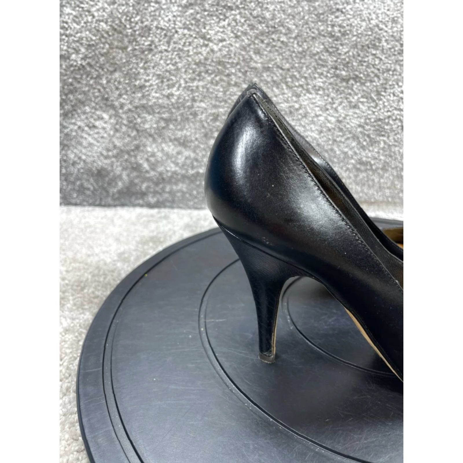 Giuseppe Zanotti VICINI by GIUSEPPE ZANOTTI Heel Womens 38 EU 7.5 US Pump Black Leather Stiletto Size US 7.5 / IT 37.5 - 3 Thumbnail