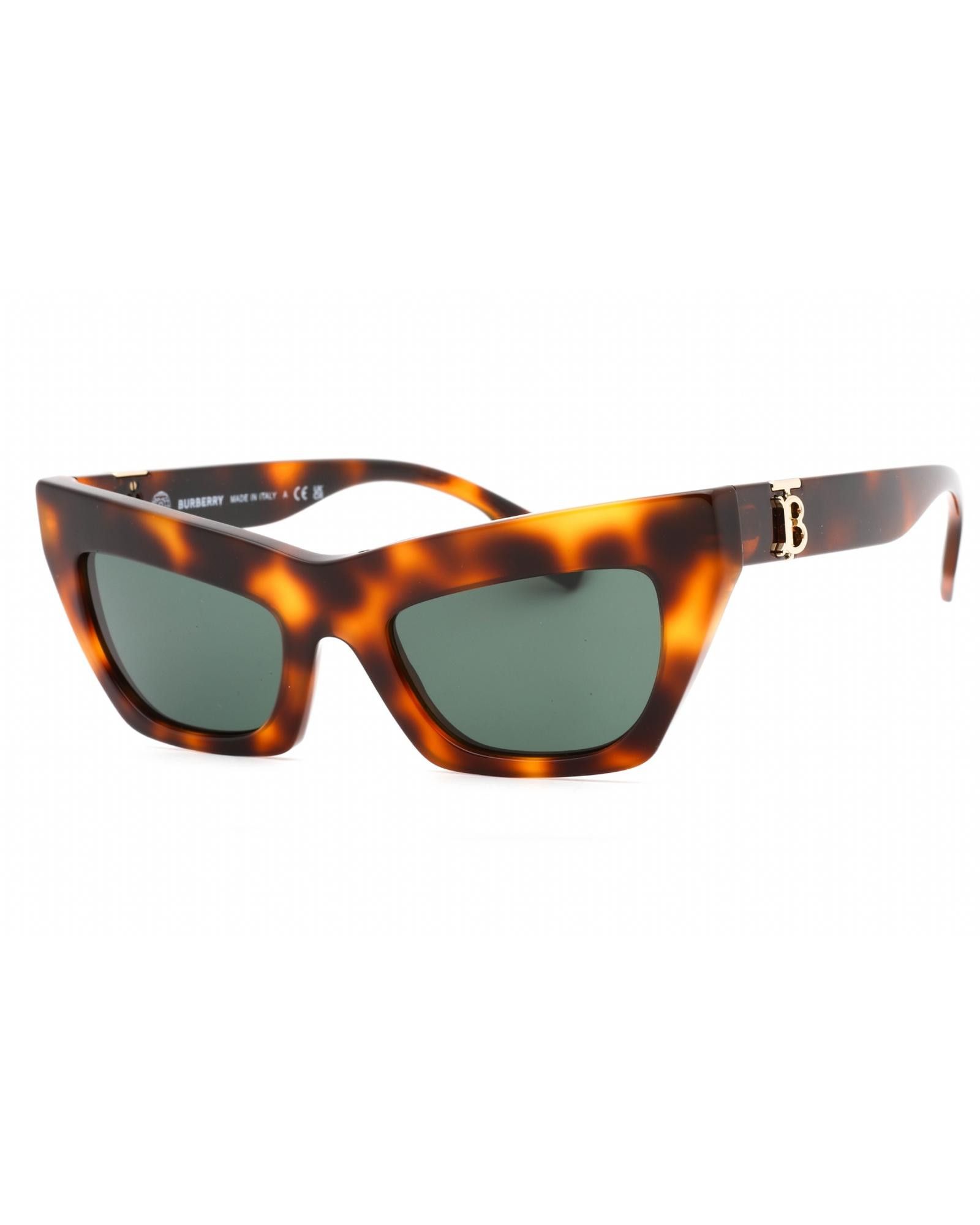 image of Burberry 0Be4405 Sunglasses Havana / Green, Women's
