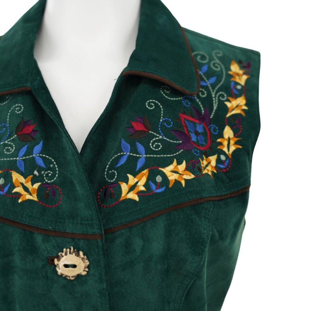 Designer Vintage Hairston Roberson Floral Embroidered Vest Size S/M Size M / US 6-8 / IT 42-44 - 2 Thumbnail