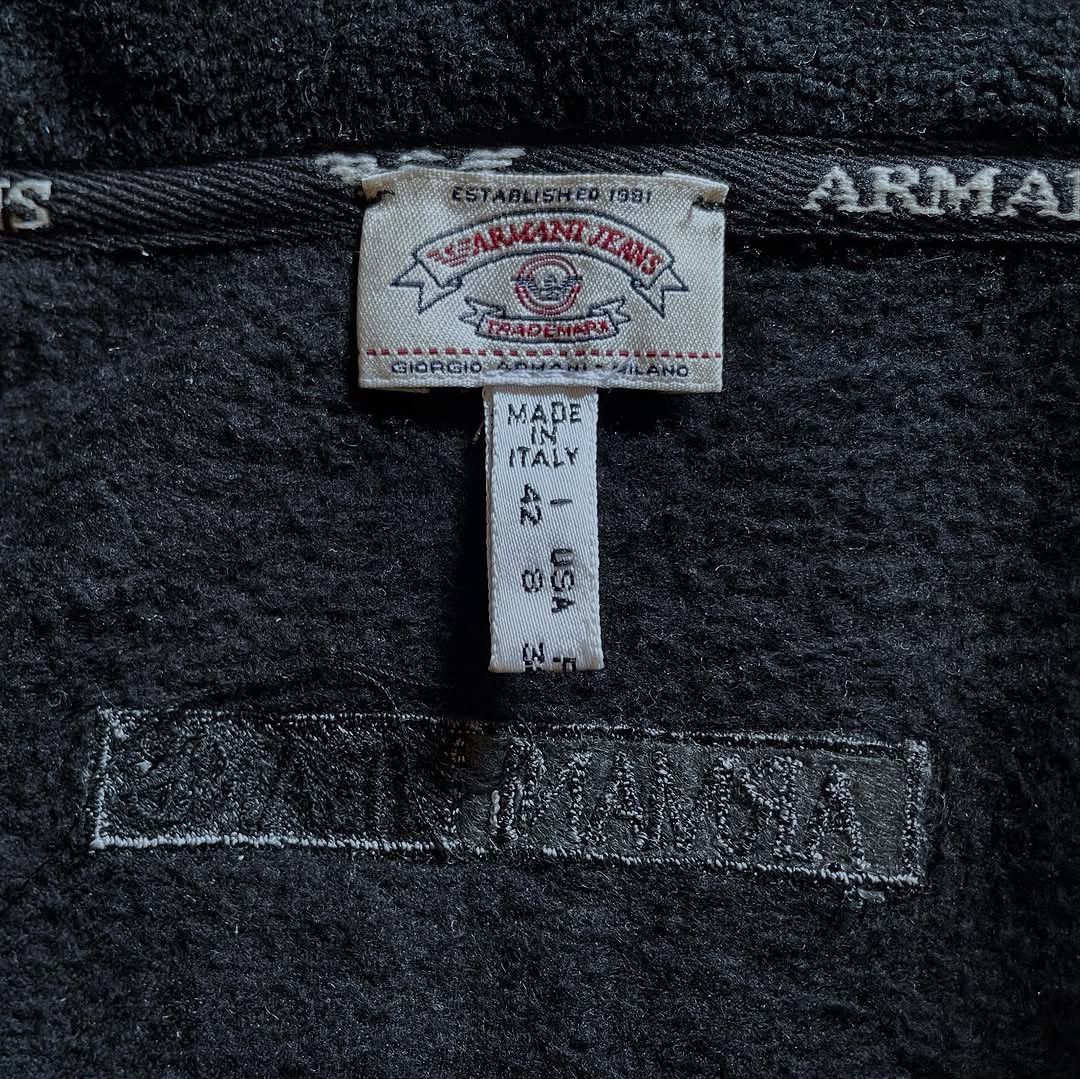 Giorgio Armani 90’s Armani Jeans Quarter-Zip Fleece Pullover (Boxyfit) Size US XS / EU 42 / 0 - 8 Thumbnail
