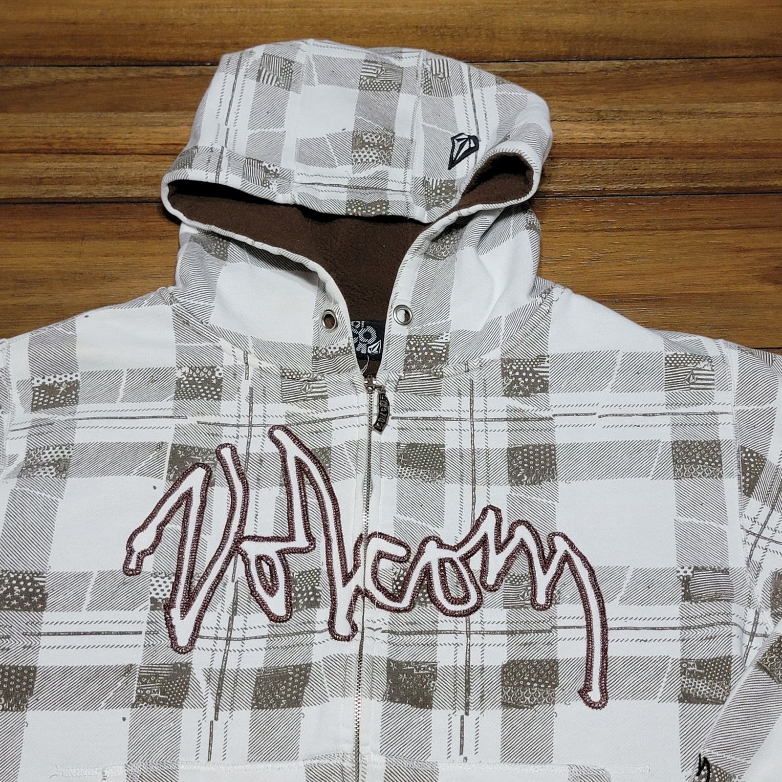 Volcom Volcom Full Zip Plaid Hooded Unisex Heavyweight Jacket Small Size US S / EU 44-46 / 1 - 2 Thumbnail