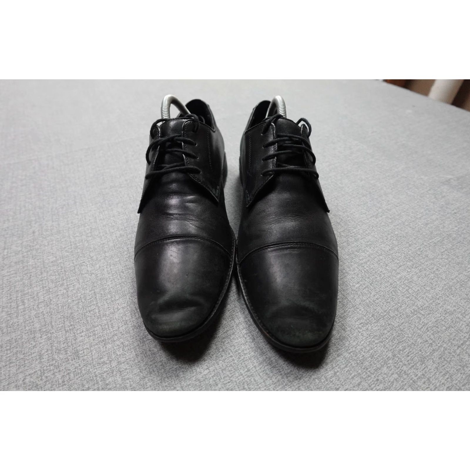 Cole Haan Cole Haan Grand.OS Dress Shoes Mens 9.5 Black Leather Cap Toe Derby M Size Classic Court Formal Shoes Size ONE SIZE - 2 Thumbnail