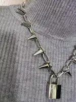 Japanese Brand Lock Punk Necklace Chain Choker Size ONE SIZE - 2 Thumbnail