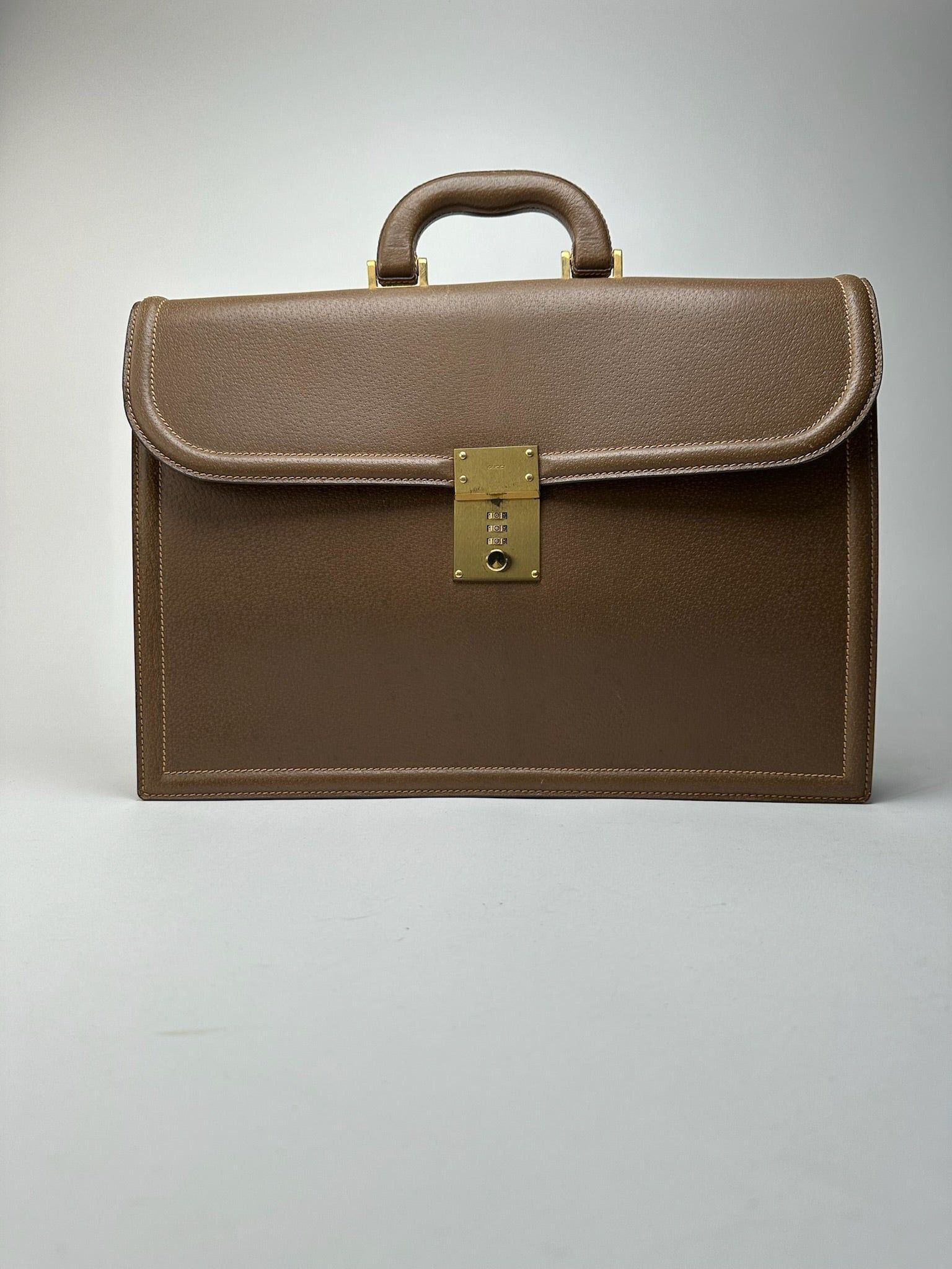 Gucci Vintage Leather briefcase brown Size ONE SIZE - 1 Thumbnail