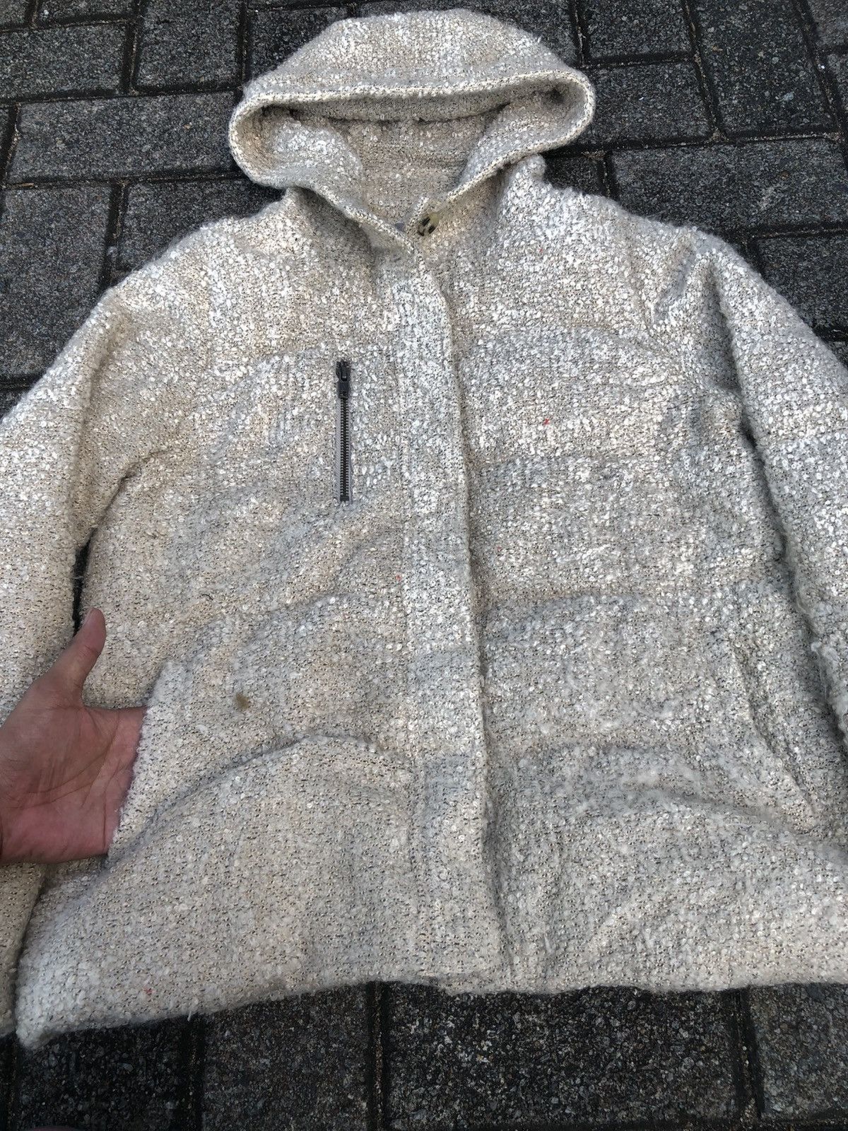 If Six Was Nine Japanese White Faux-Fur Maison Margiela Style Bomber Jacket Size US L / EU 52-54 / 3 - 5 Thumbnail