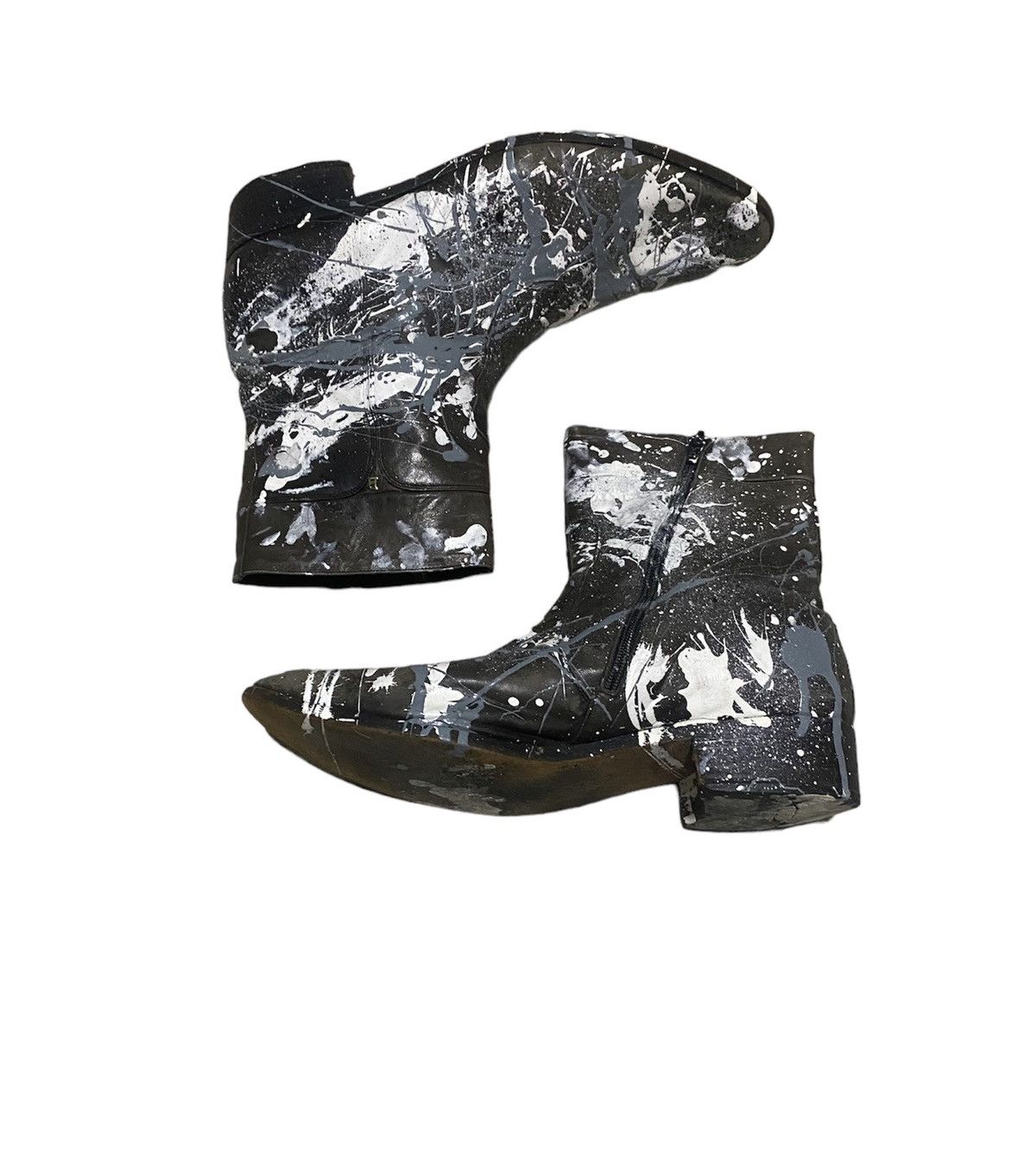 Bally EXCLUSIVE! OG Bally Splash Painted Graffiti Chelsea Boot Size US 11.5 / EU 44-45 - 2 Thumbnail