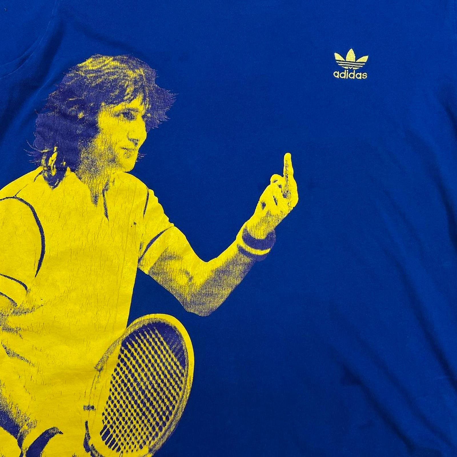 Adidas × Vintage VINTAGE Y2K ILIE NASTASE X ADIDAS PROMO TEE: Size US XL / EU 56 / 4 - 2 Thumbnail