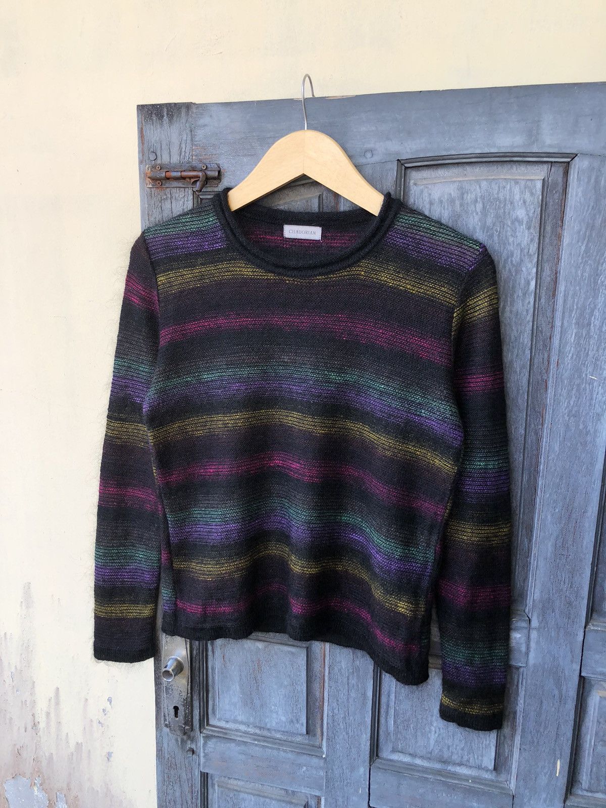 If Six Was Nine Chadorian Japanese Mohair Rainbow Psychedelic Stripe Style Size US M / EU 48-50 / 2 - 4 Thumbnail