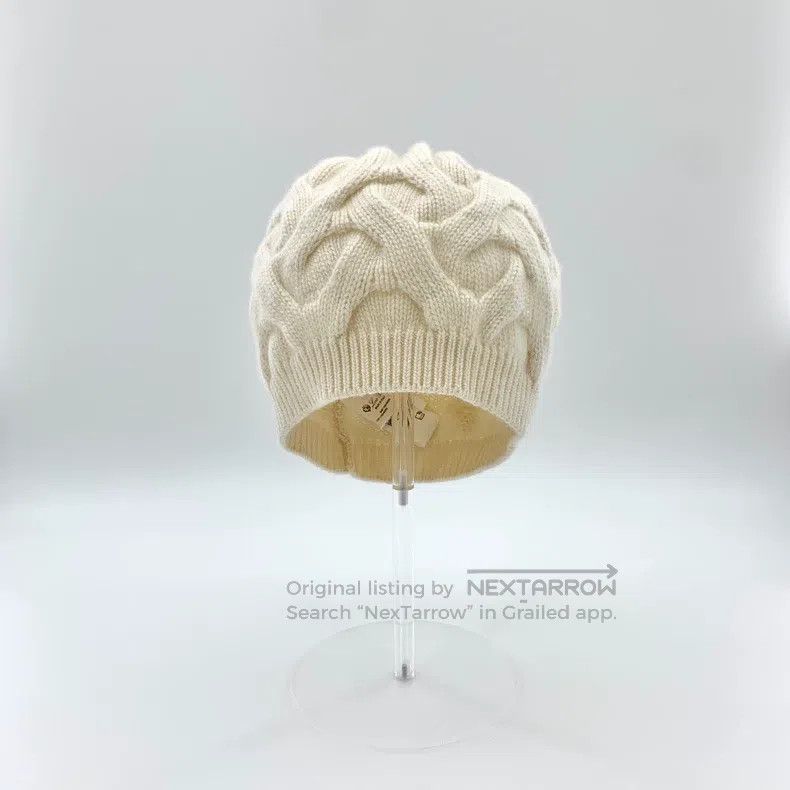 Loro Piana Loro Piana size M Beige Ribbed Cashmere Knit Woolen Cap Size ONE SIZE - 1 Thumbnail