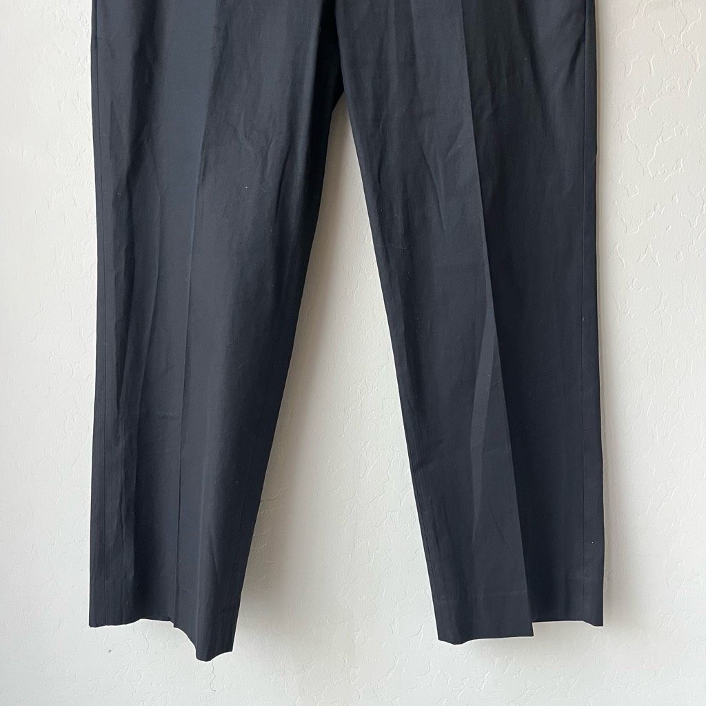 The Row The Row Black Mid Rise Straight Leg Cropped Cotton Trouser P Size 28" / US 6 / IT 42 - 4 Thumbnail