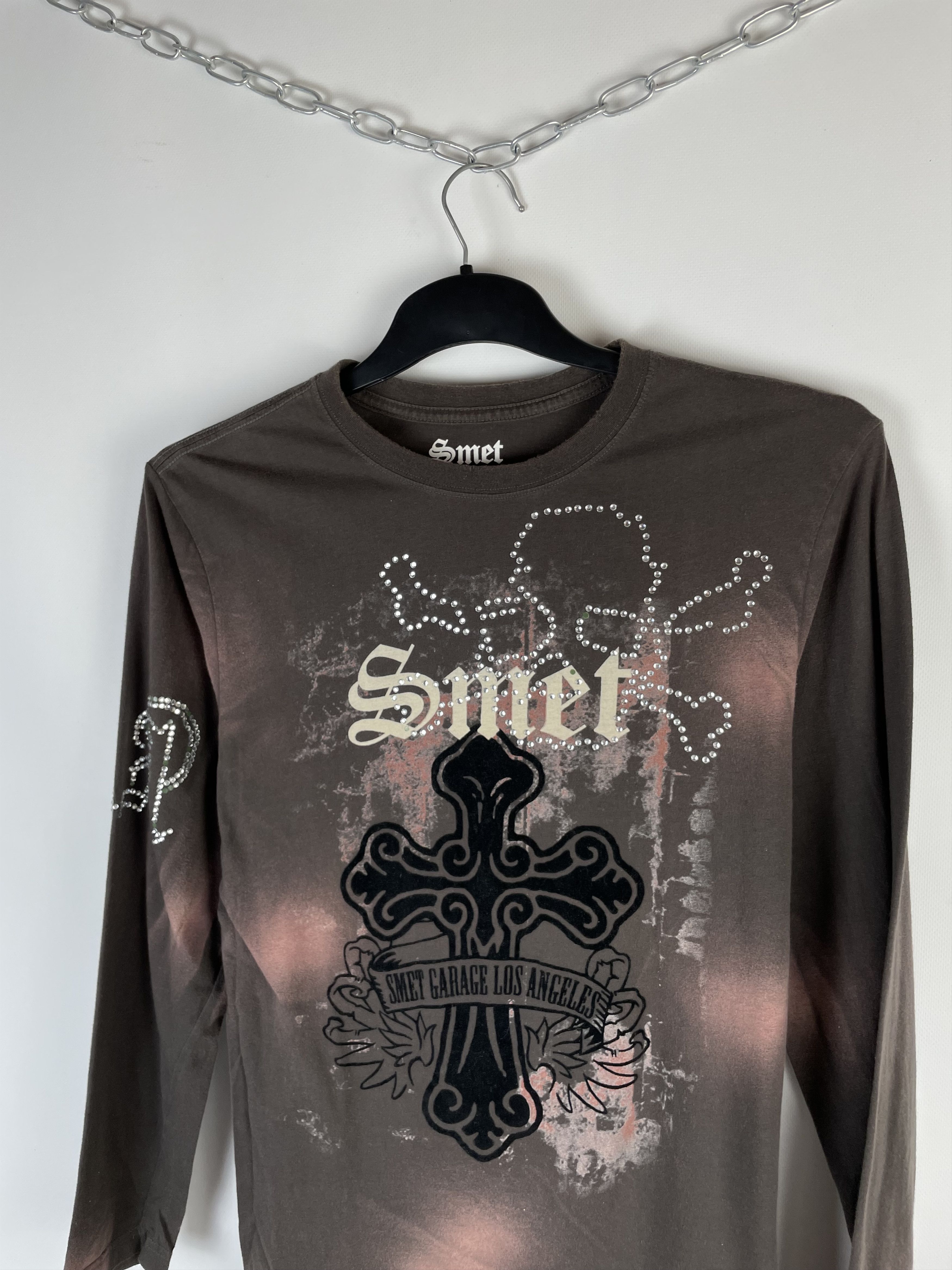 Christian Audigier × Vintage SMET Longsleeve w/ rhinestones Size US M / EU 48-50 / 2 - 3 Thumbnail