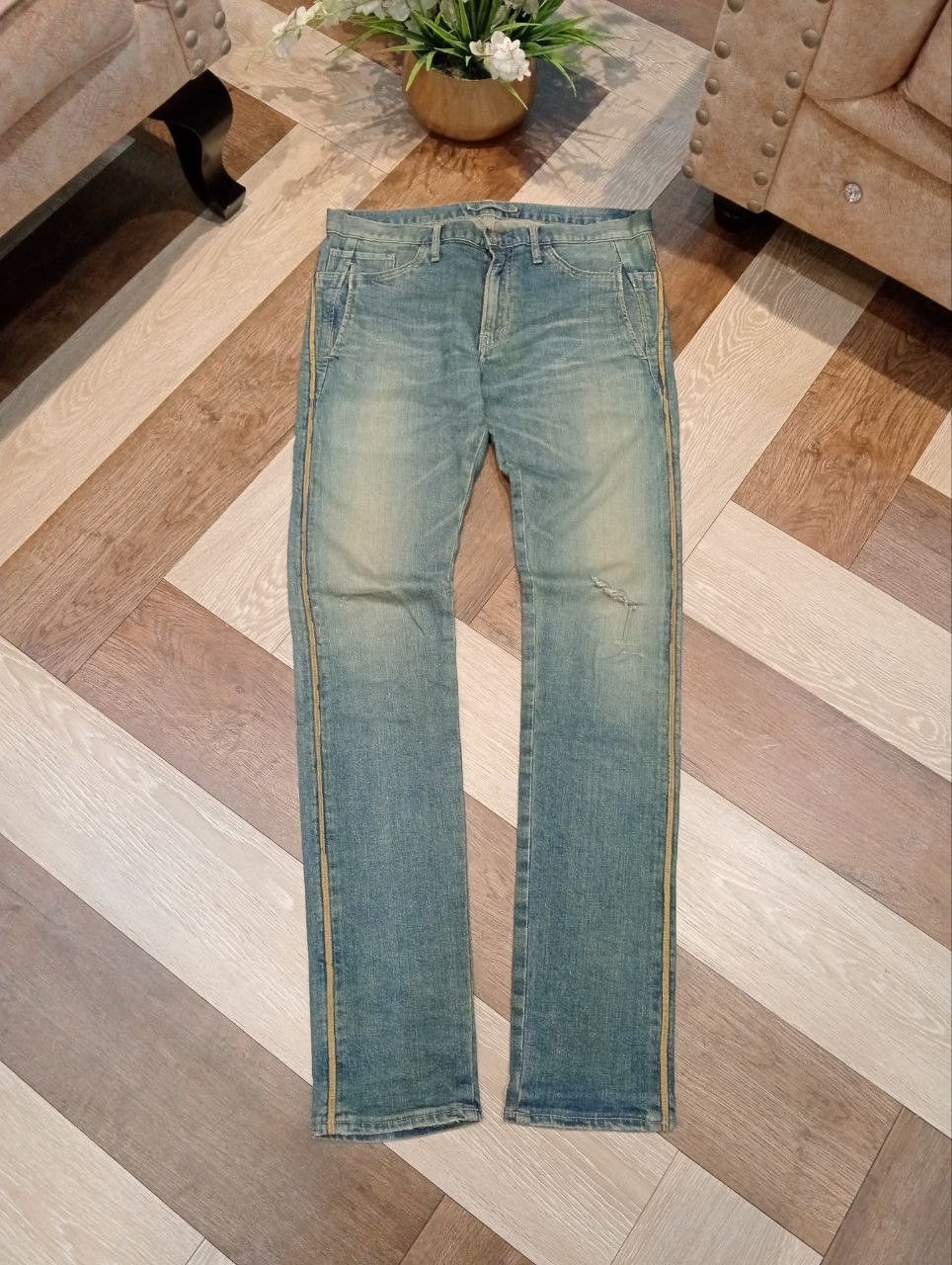Maison MIHARA YASUHIRO MIHARAYASUHIRO JAPAN WASHED STRETCH DENIM PANTS Size US 34 / EU 50 - 1 Thumbnail