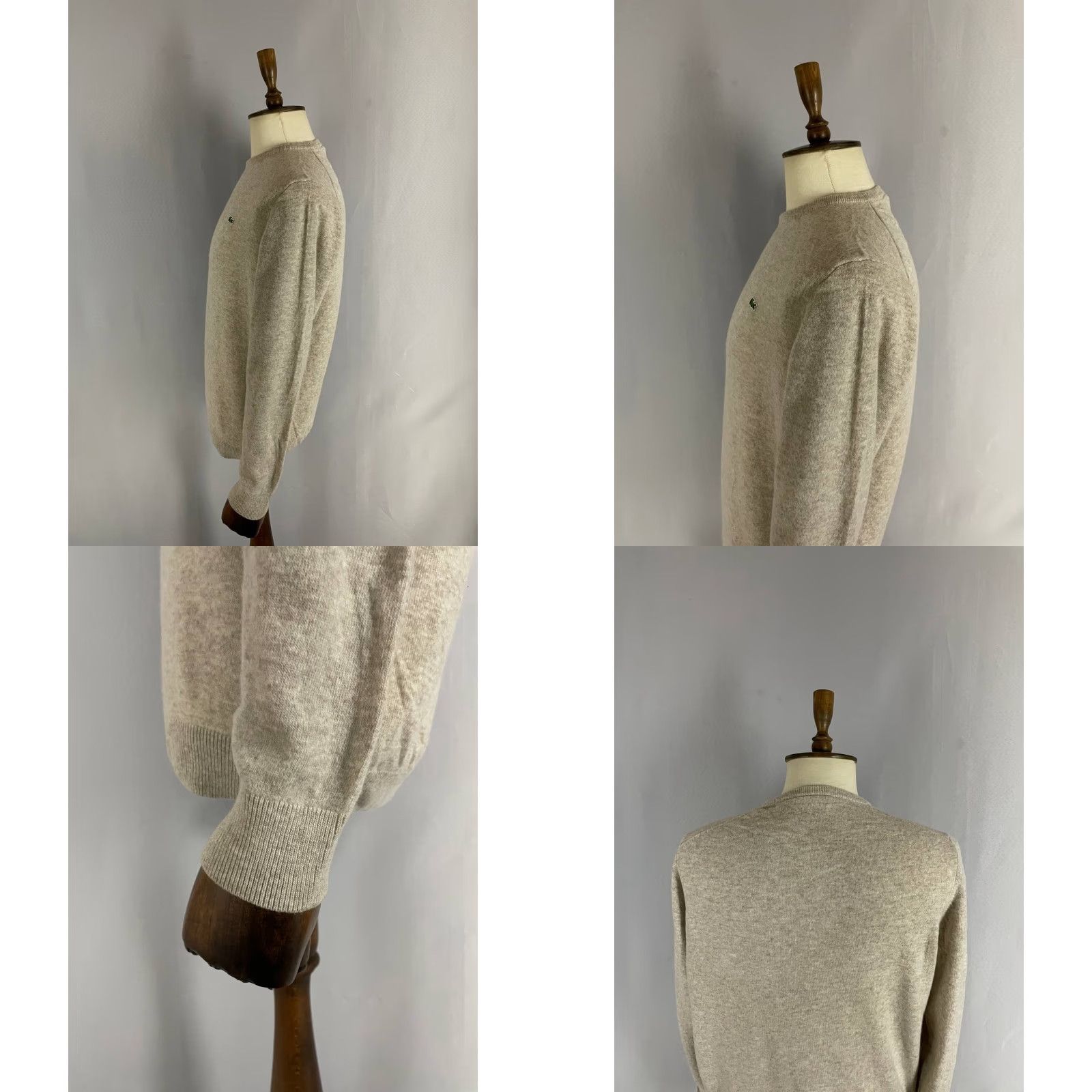 Lacoste Lacoste Sweater Mens XL Light Gray Lana Long Sleeve Crew Neck Pullover Regular Size US XL / EU 56 / 4 - 8 Thumbnail
