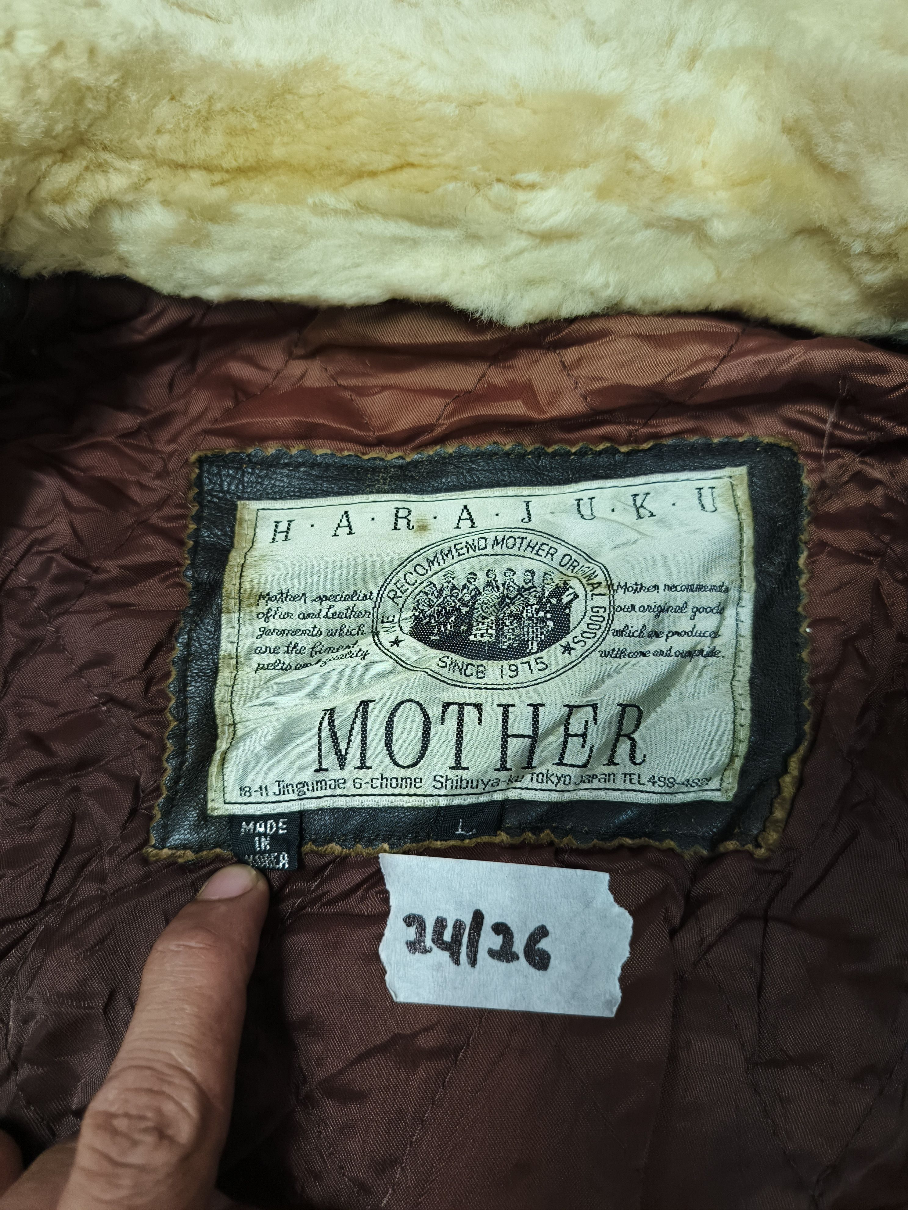 Japanese Brand DISTRESSED HARAJUKU MOTHER LAMBSKIN LEATHER JACKET Faux-fur Size US L / EU 52-54 / 3 - 10 Thumbnail